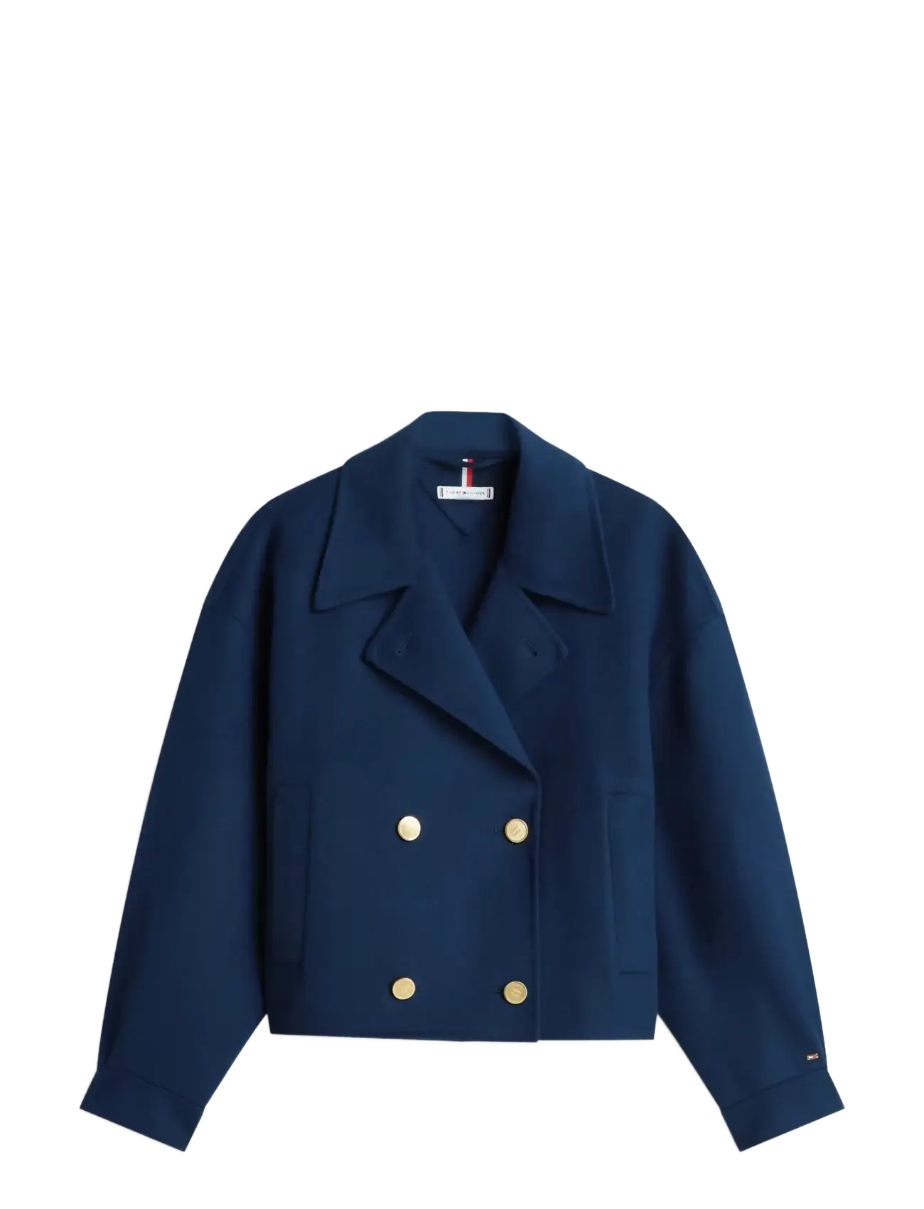 Tommy Hilfiger DF WOOL GOLD BUTTON PEACOAT - Kleidung - DARK NIGHT NAVY / navy