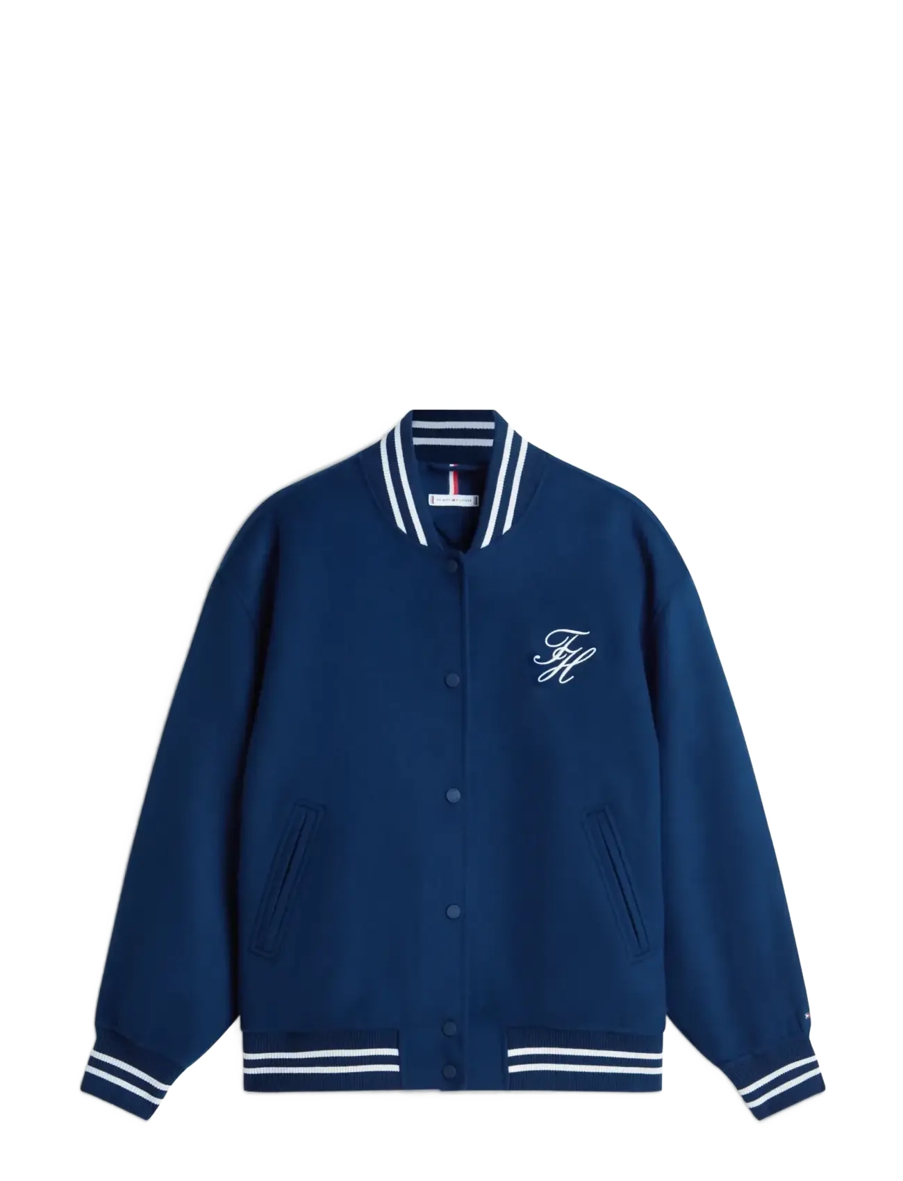 TOMMY HILFIGER Df Wolle Varsity Bomber Navy - 38 - Damen