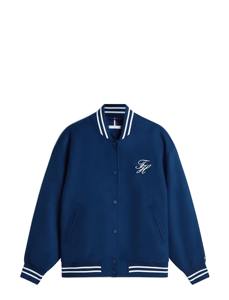 Tommy Hilfiger - DF WOOL VARSITY BOMBER - kevättakit - dark night navy - 1