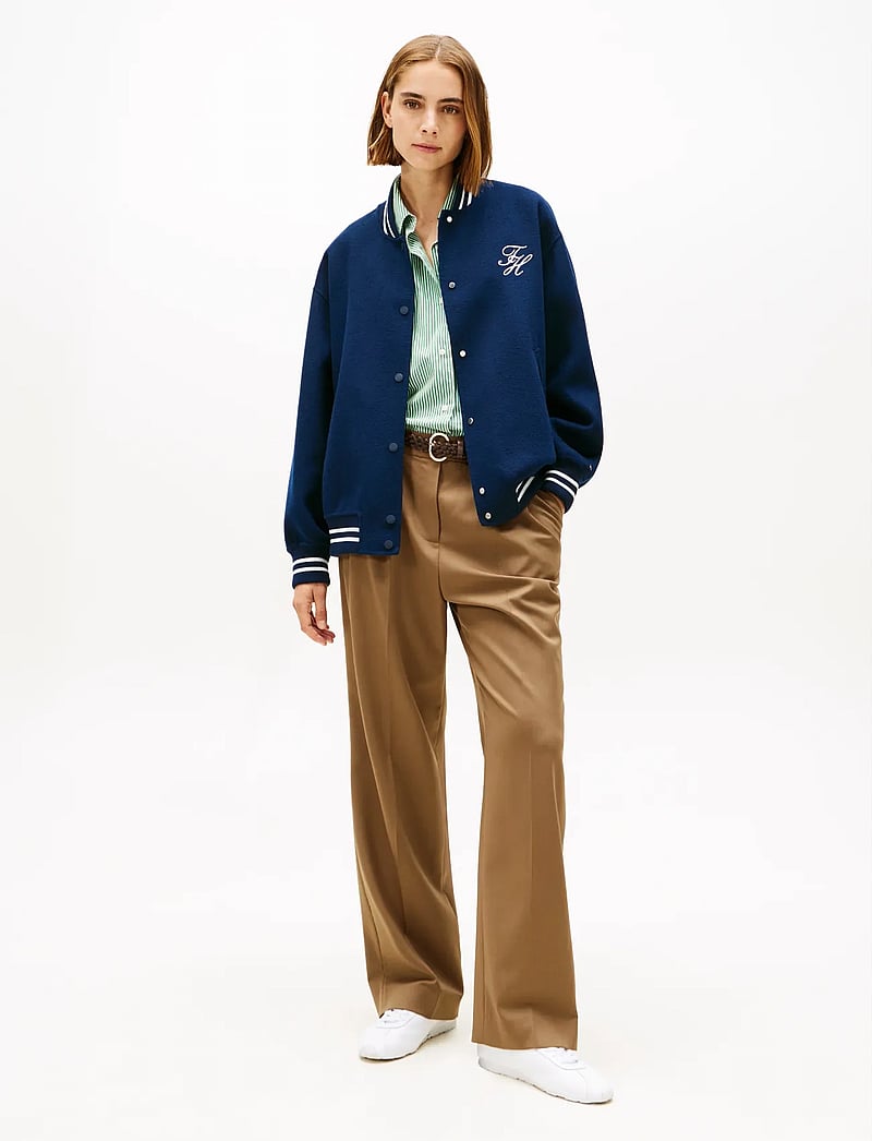 Tommy Hilfiger - DF WOOL VARSITY BOMBER - kevättakit - dark night navy - 2