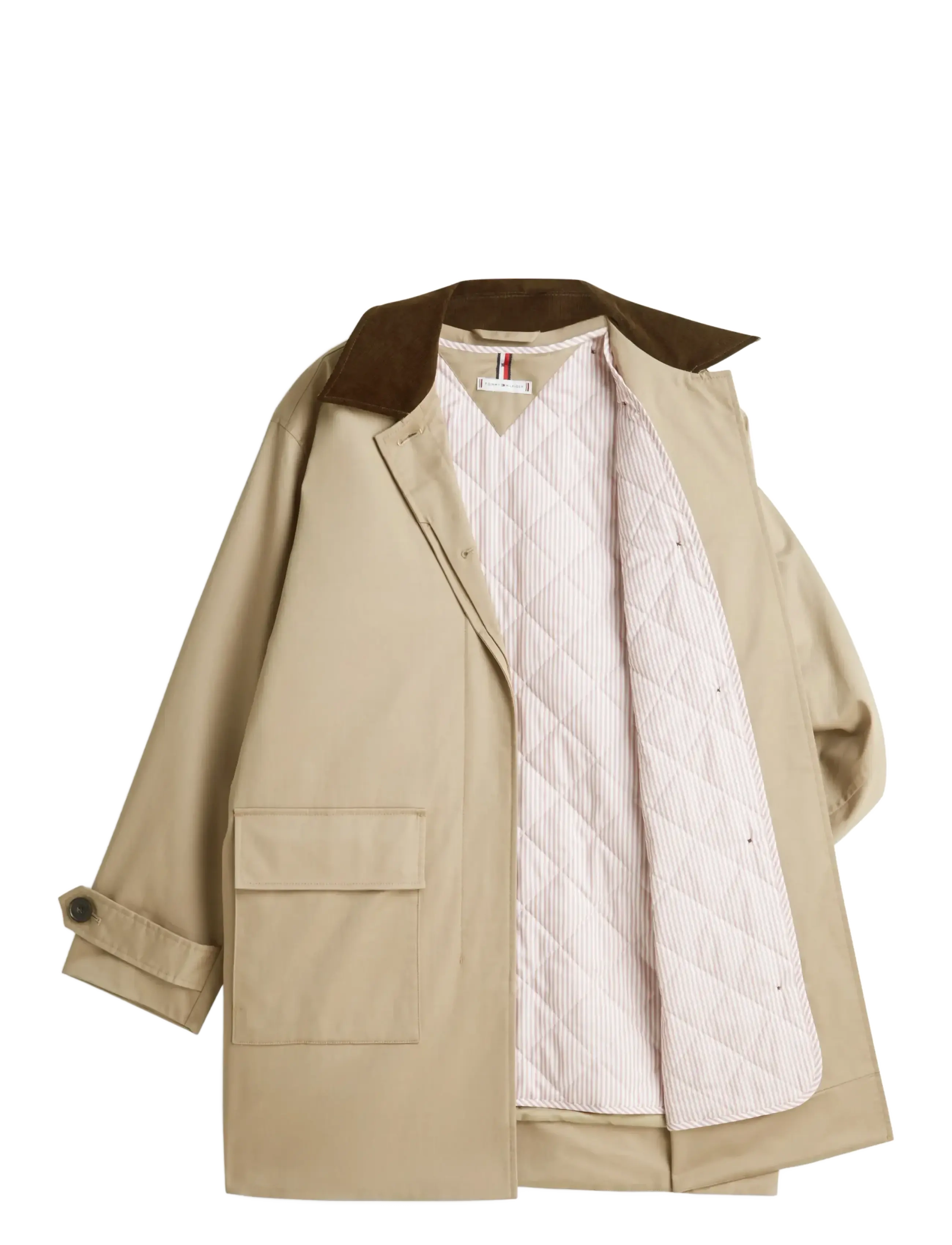 Tommy Hilfiger - 2-IN-1 COTTON COAT - tunna kappor - beige - 2
