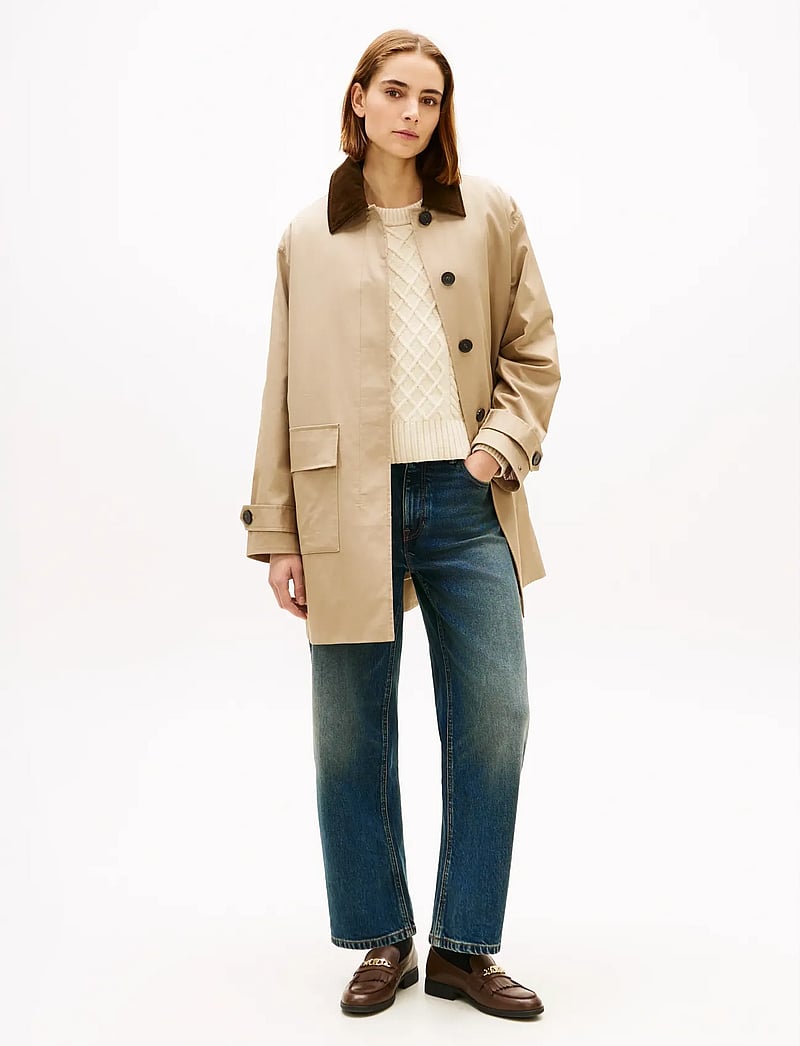 Tommy Hilfiger - 2-IN-1 COTTON COAT - leichte mäntel - beige - 0