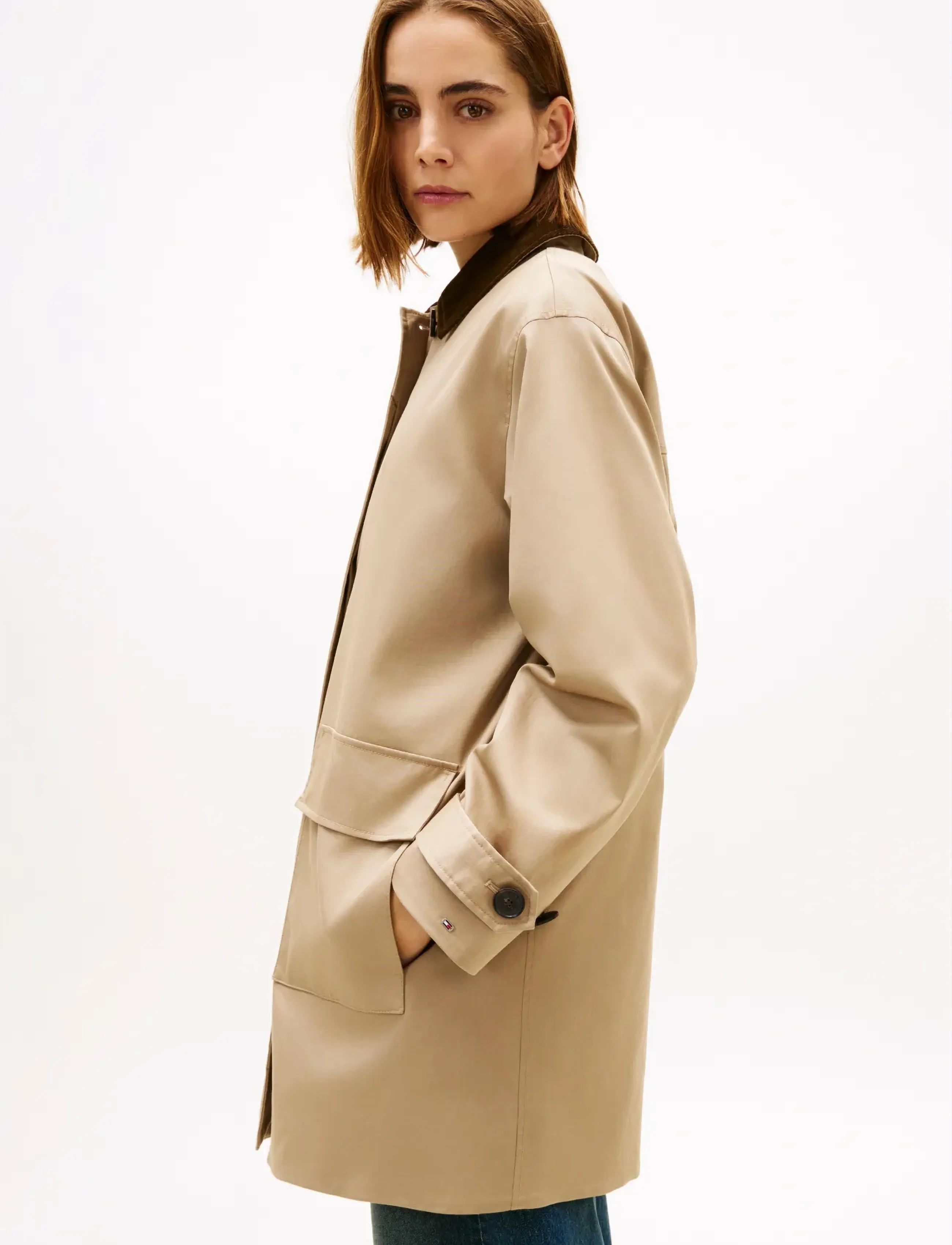 TOMMY HILFIGER 2-In-1 Cotton Coat kavajer & blazers dam – bild 4