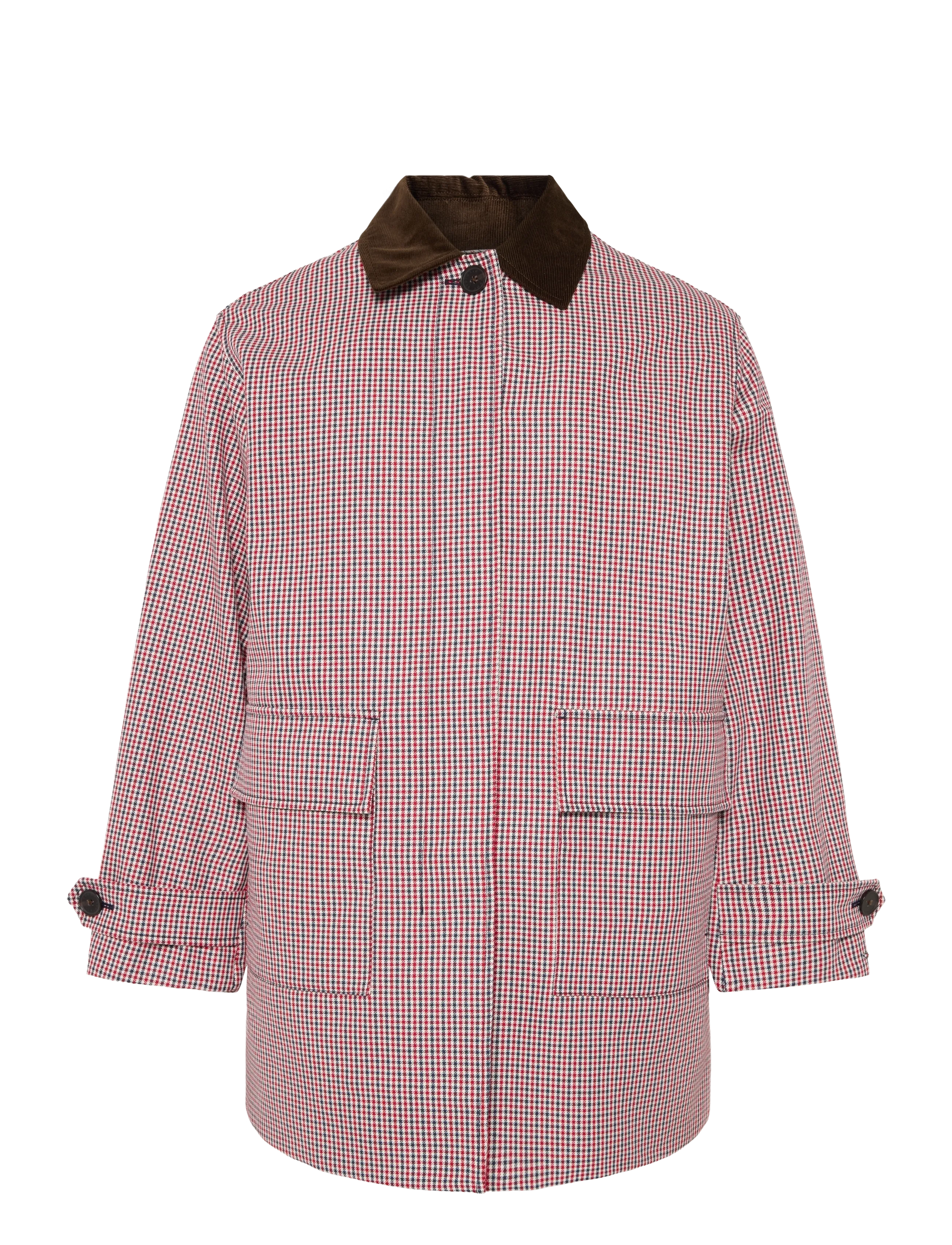 Tommy Hilfiger CHECK 2-IN-1 COTTON COAT - Kappor - GINGHAM CHECK PITCH BLUE / navy