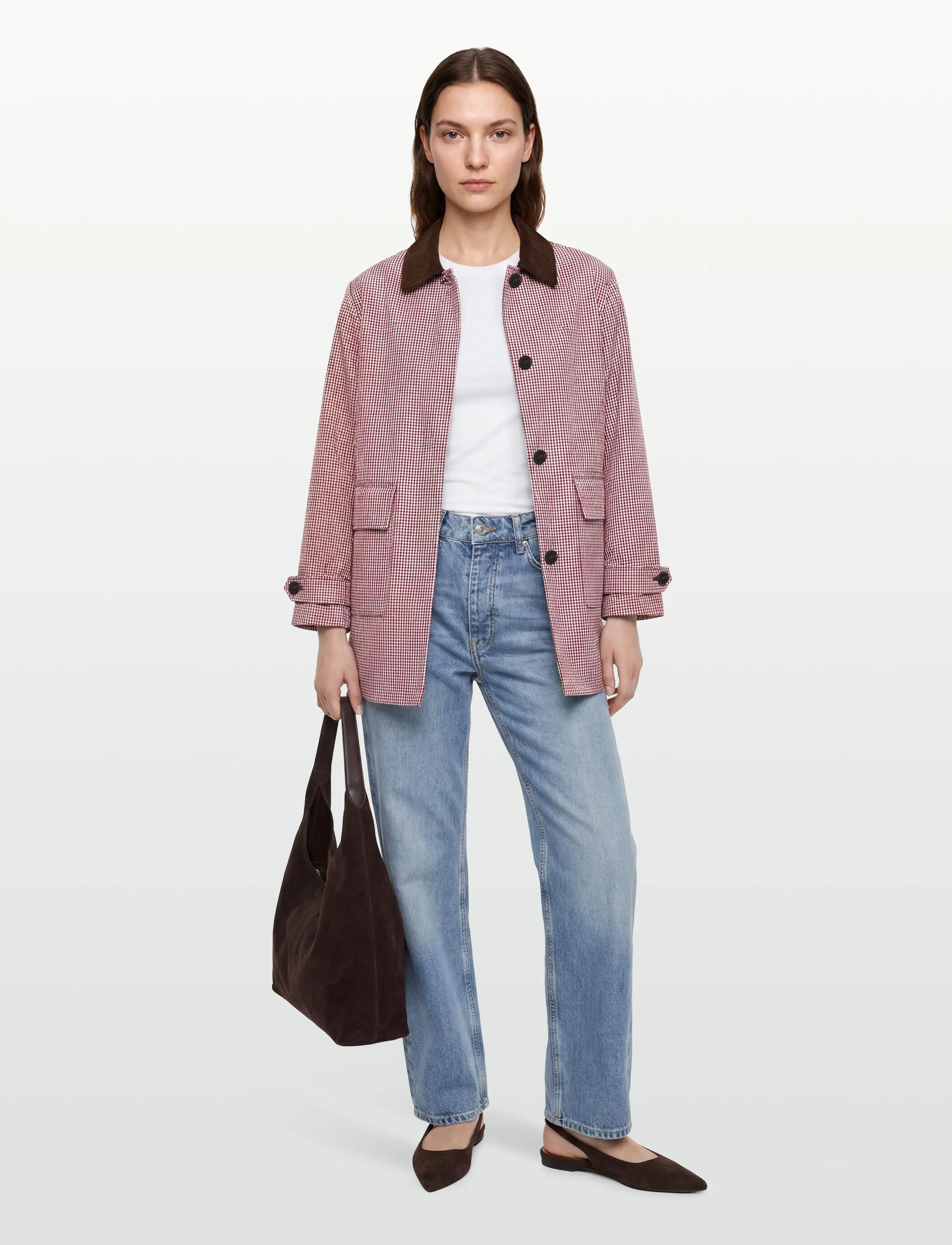 Tommy Hilfiger Check 2-In-1 Cotton Coat, 34, Coats, Marineblau - Padded Frauen