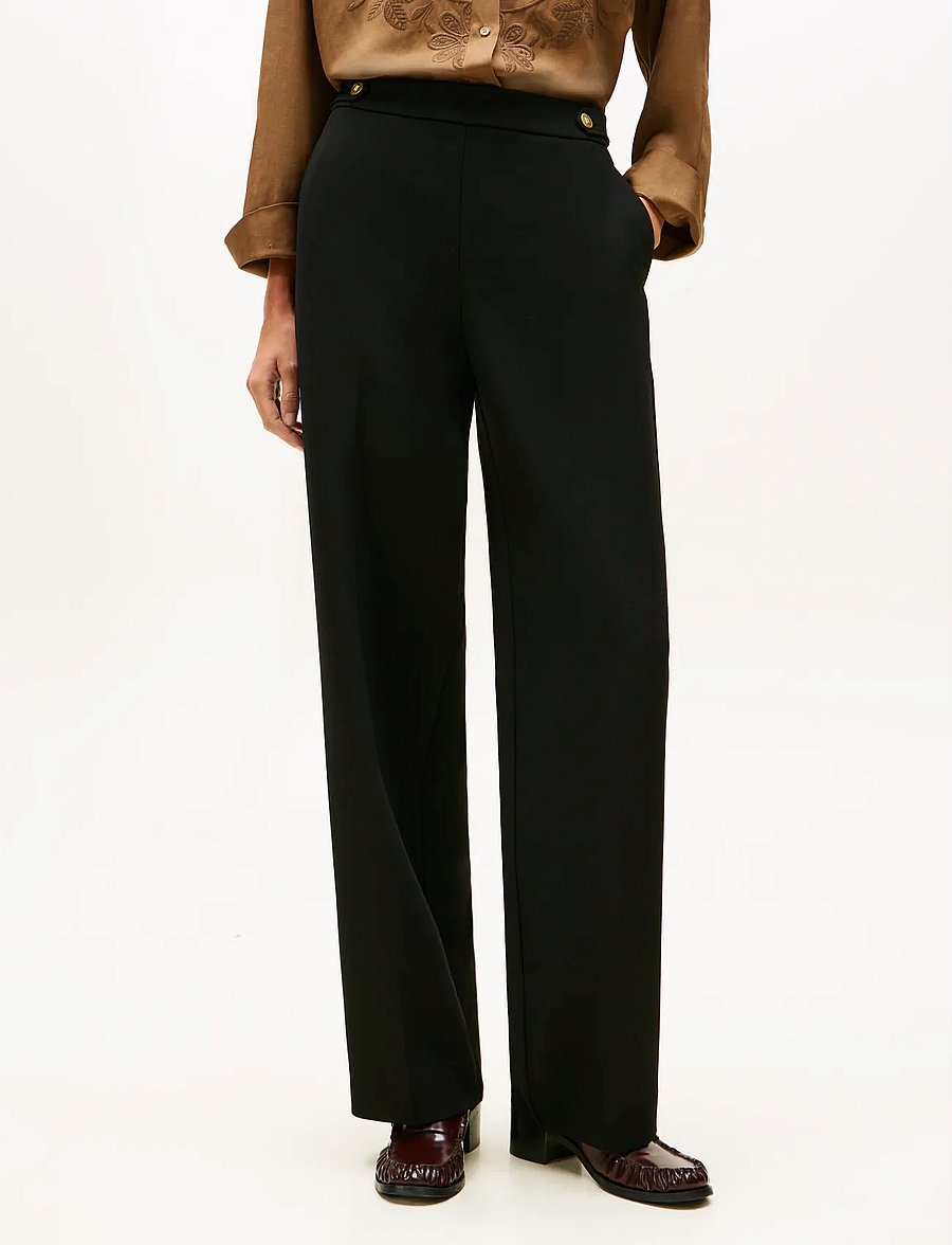 Tommy Hilfiger - PUNTO GB STRAIGHT PANT - bukser med lige ben - black - 0