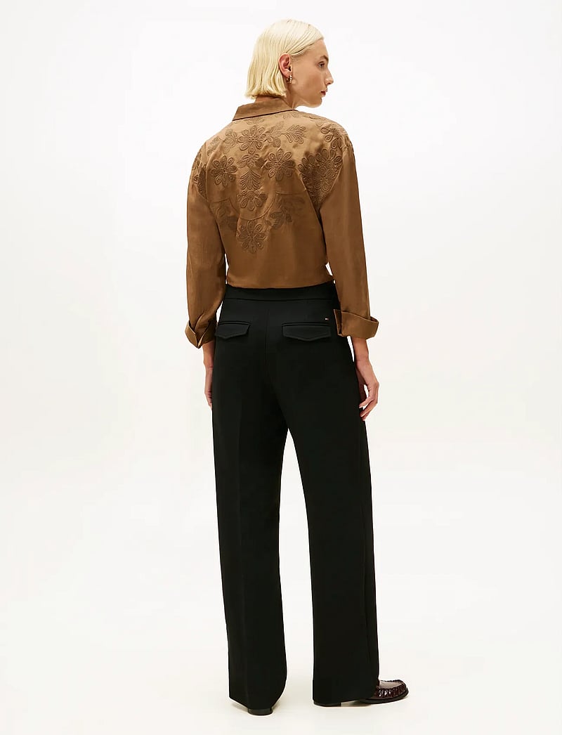 Tommy Hilfiger - PUNTO GB STRAIGHT PANT - raka byxor - black - 2