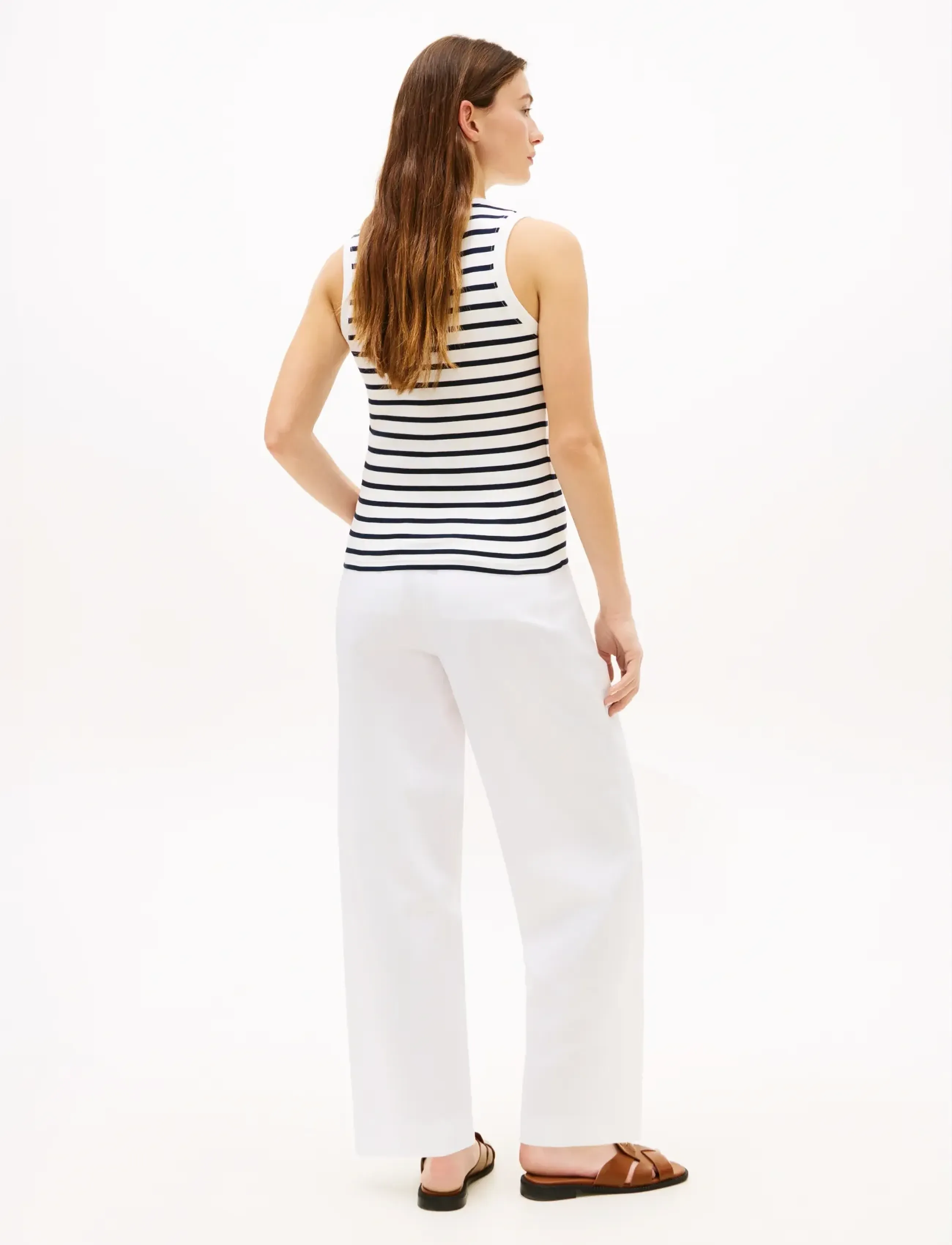Tommy Hilfiger - SLIM CODY C-NK TANK TOP - tanktops - breton stp ecru dark night navy - 2