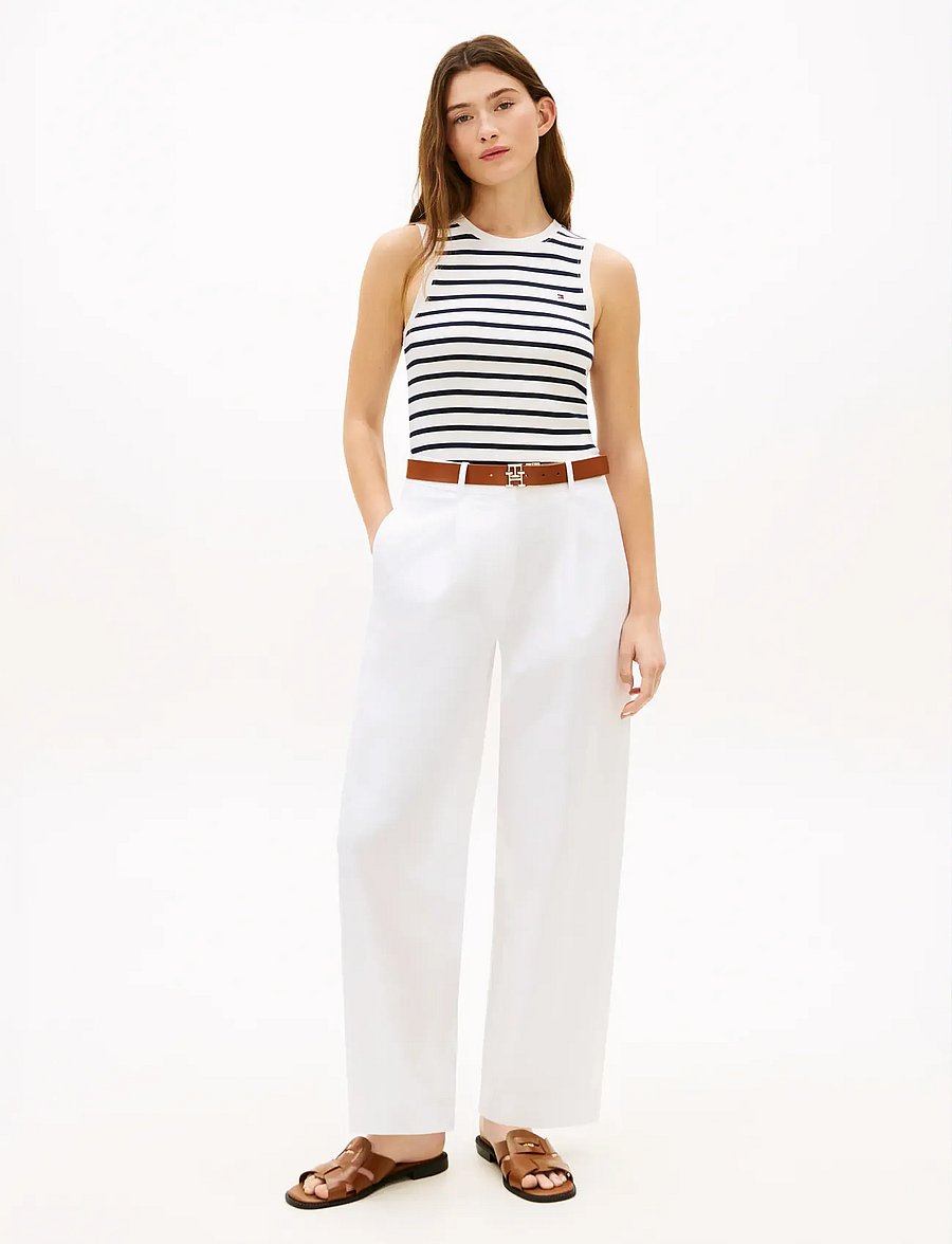 Tommy Hilfiger - SLIM CODY C-NK TANK TOP - Ärmellose tops - breton stp ecru dark night navy - 3