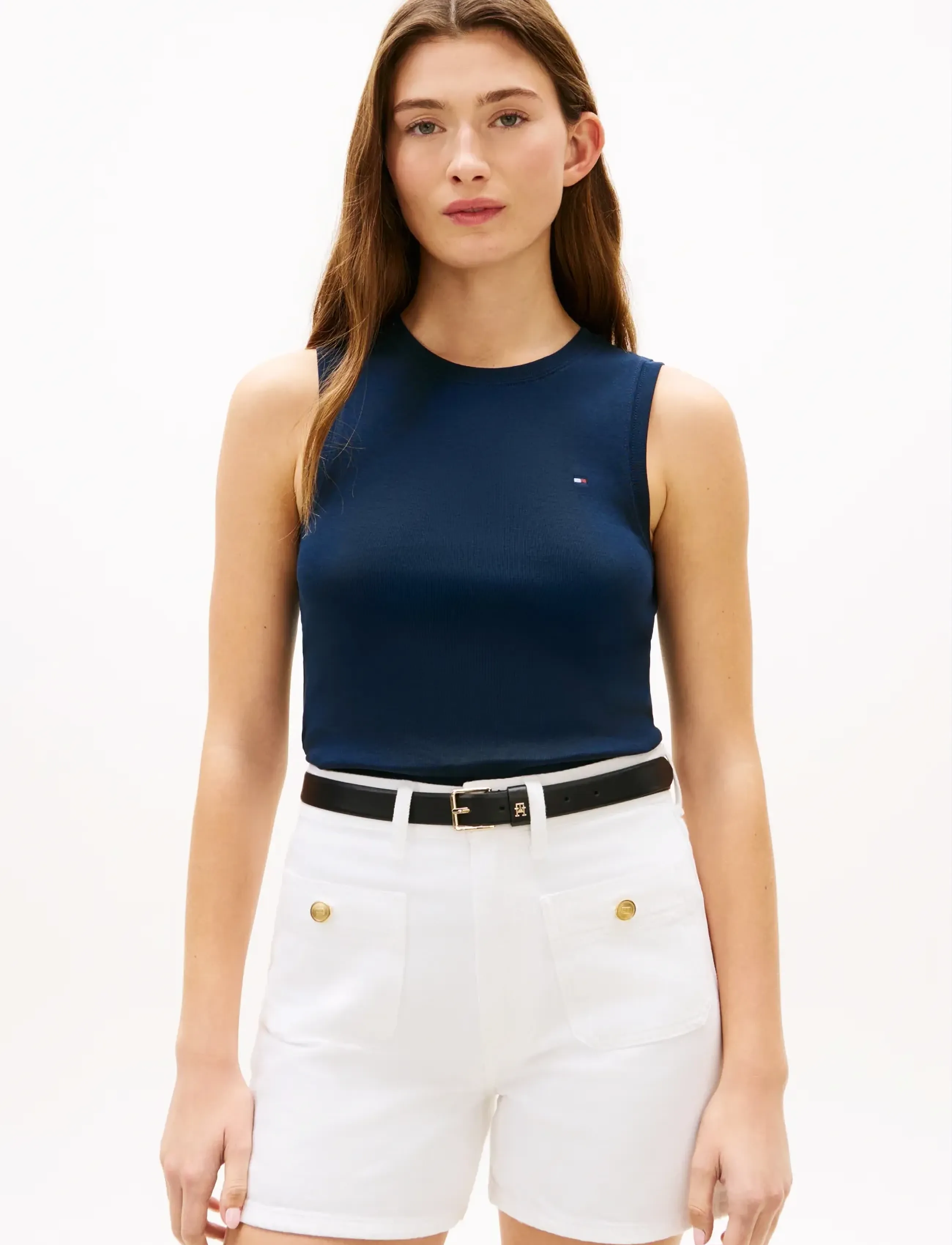 Tommy Hilfiger SLIM CODY C-NK TANK TOP - Tommy Hilfiger - DARK NIGHT NAVY / navy