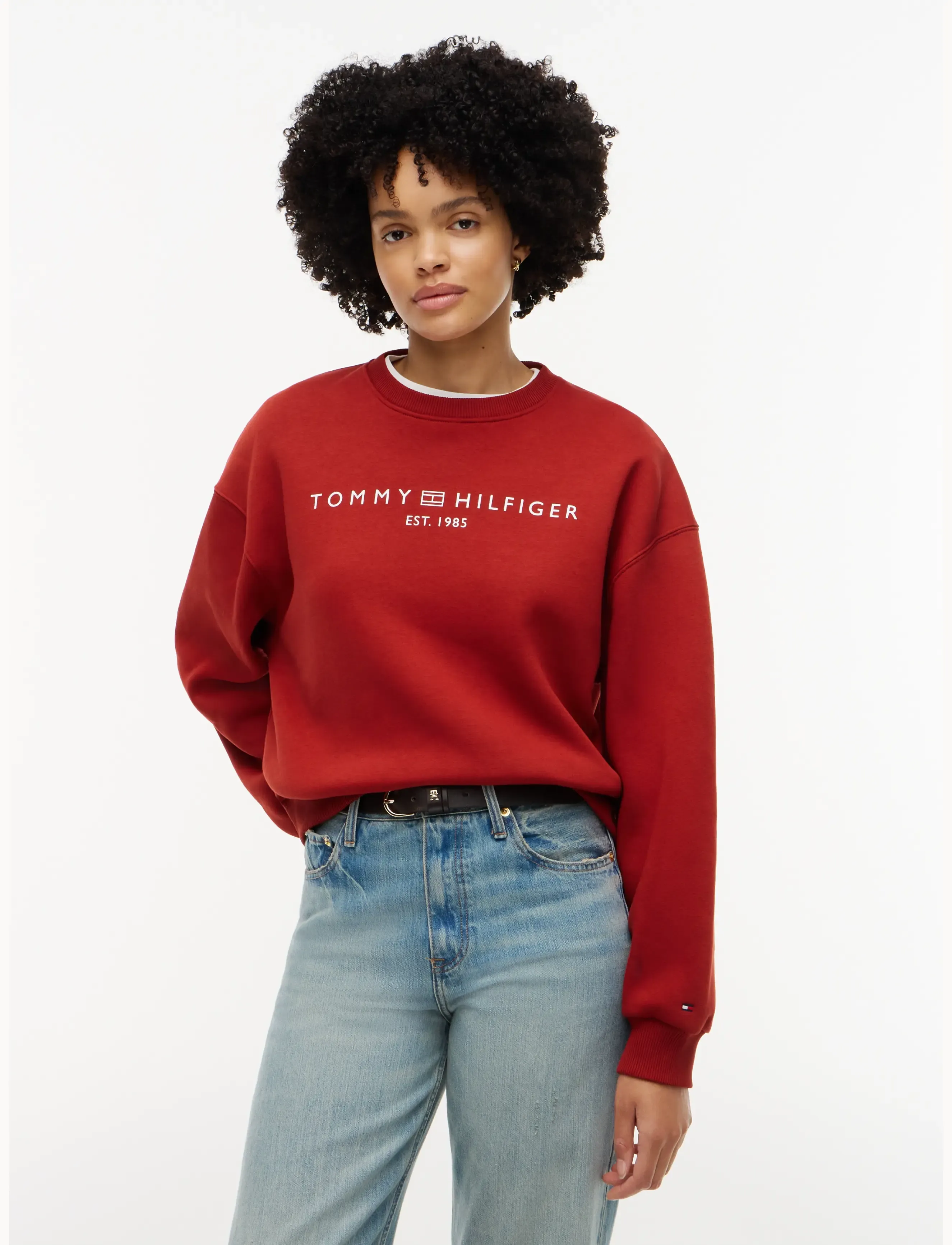 Tommy Hilfiger CORP LOGO MDRN SWTSRT - Tommy Hilfiger - DARK MAGMA / red