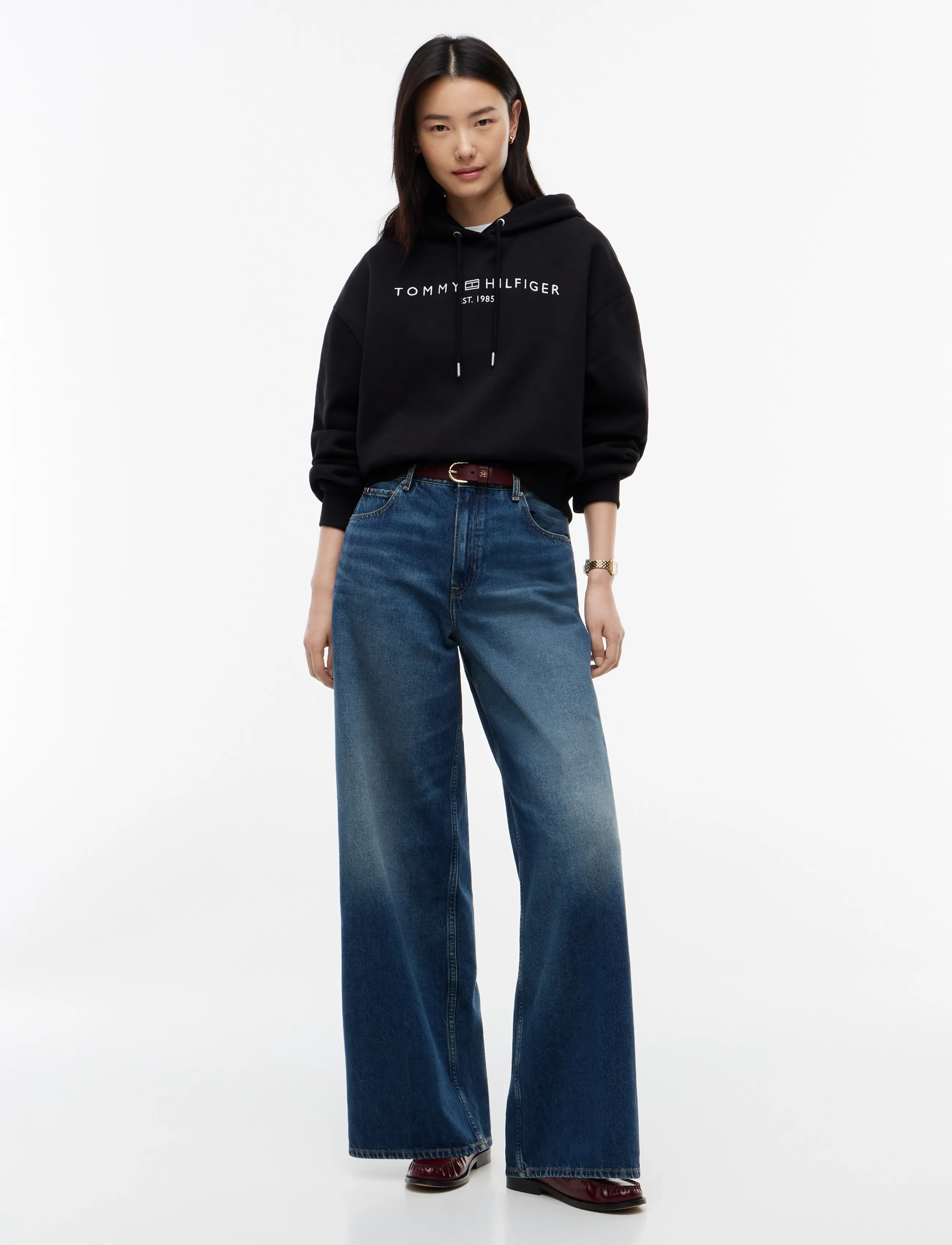 Tommy Hilfiger - CORP LOGO MDRN HOODIE - hættetrøjer - black - 4