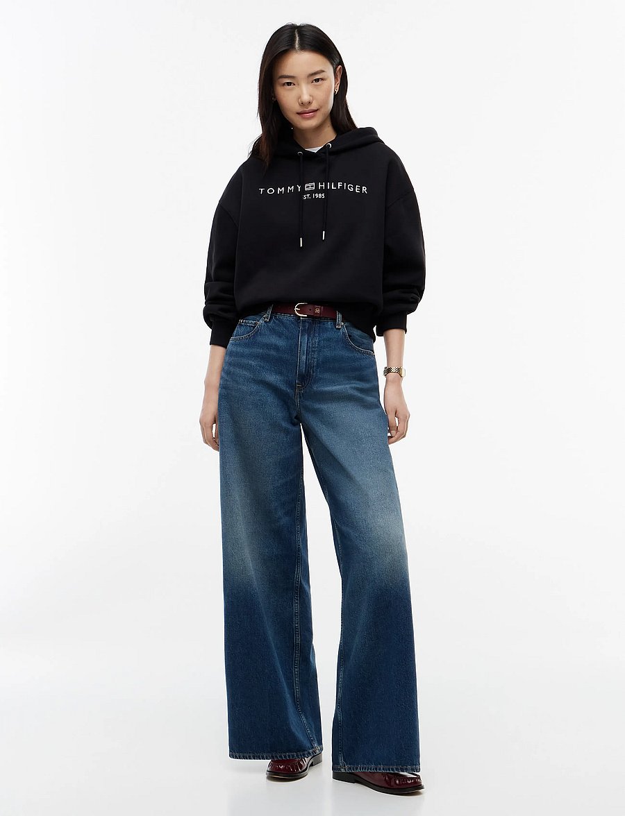 Tommy Hilfiger - CORP LOGO MDRN HOODIE - hættetrøjer - black - 4