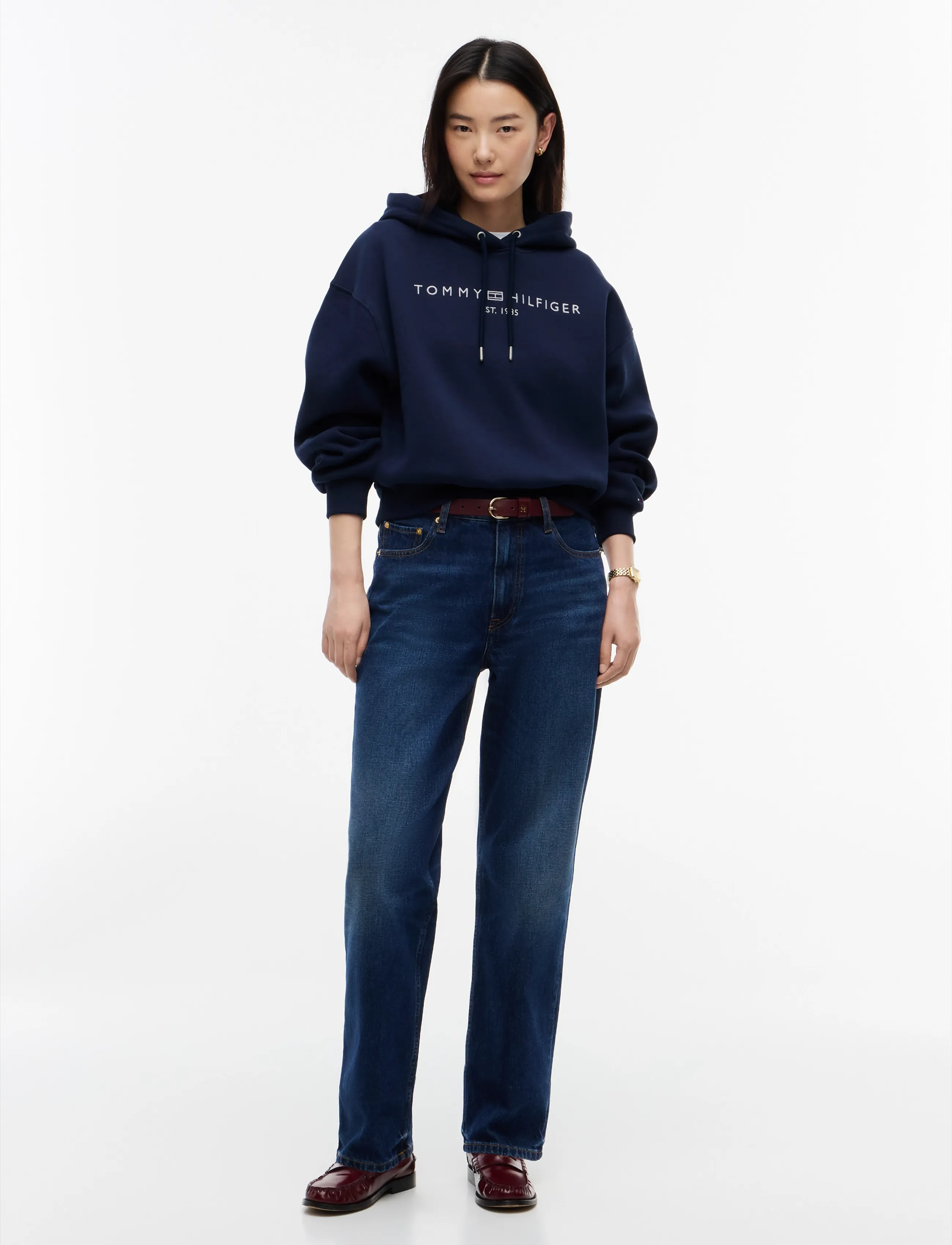 Tommy Hilfiger - CORP LOGO MDRN HOODIE - hættetrøjer - dark blue - 5