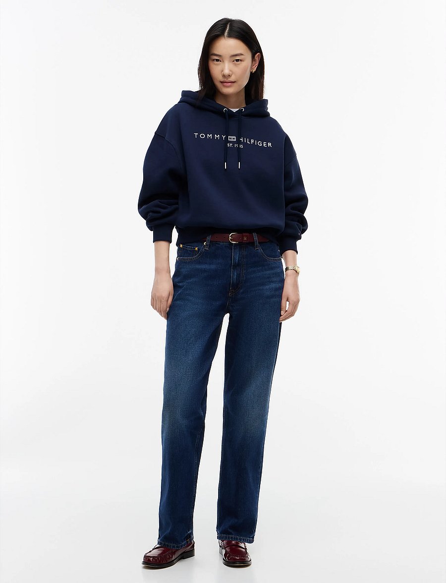 Tommy Hilfiger - CORP LOGO MDRN HOODIE - hættetrøjer - dark blue - 5