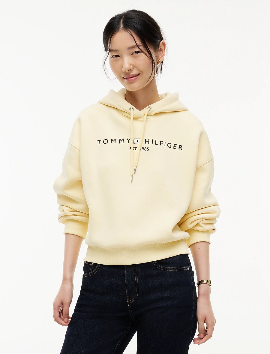Tommy Hilfiger - CORP LOGO MDRN HOODIE - kapuzenpullover - frozen custard - 0