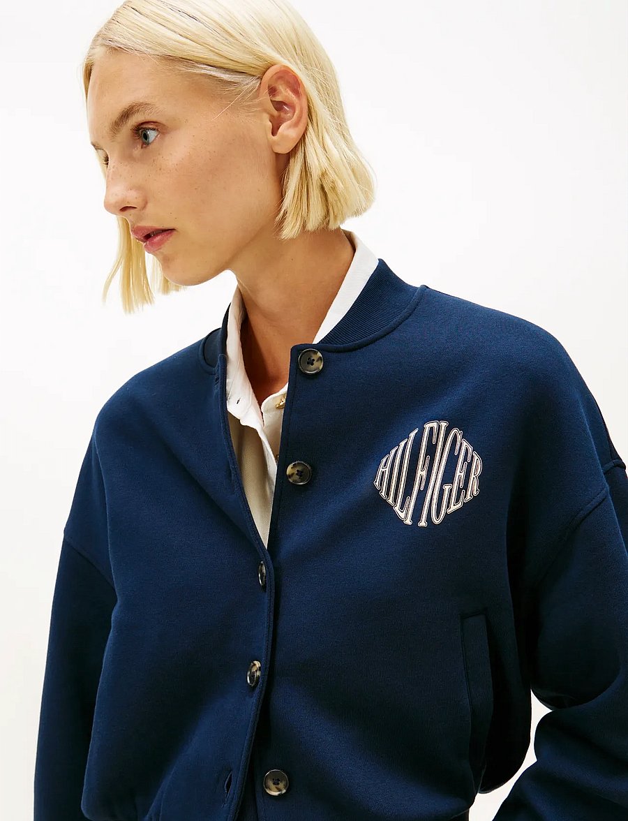 Tommy Hilfiger - VARSITY FLEECE BOMBER - utility jackets - dark night navy - 4