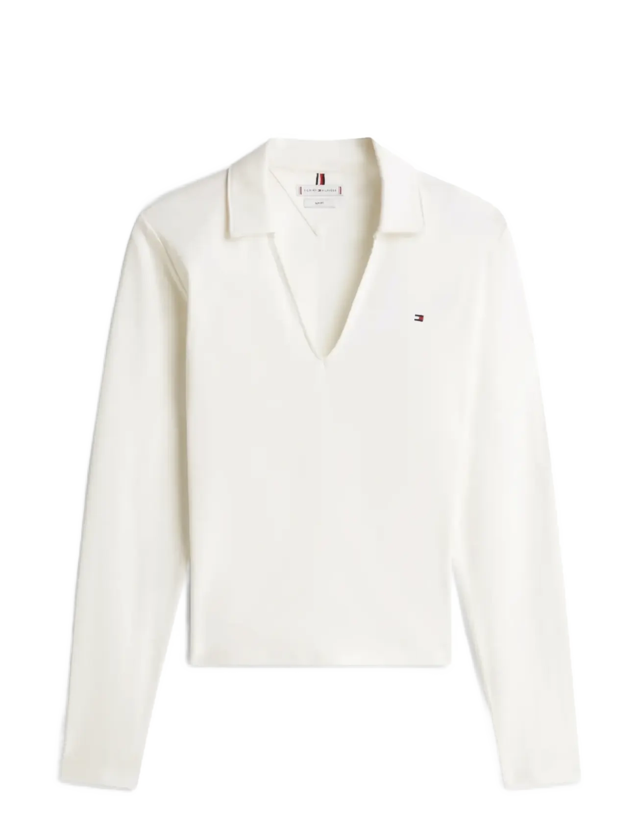 Tommy Hilfiger MODERN CODY LS OPEN POLO - Transitional Layering - ECRU / cream
