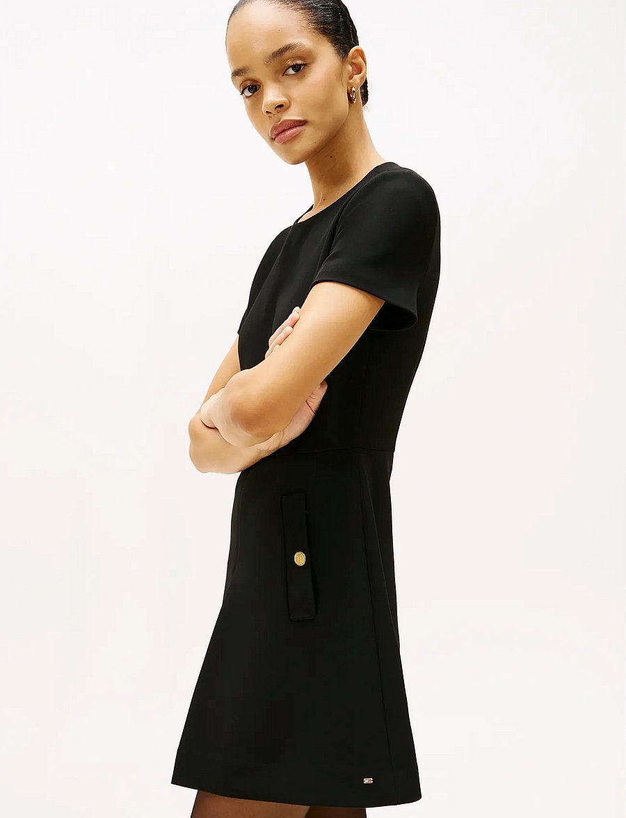 Tommy Hilfiger - PUNTO MINI DRESS - kurze kleider - black - 2