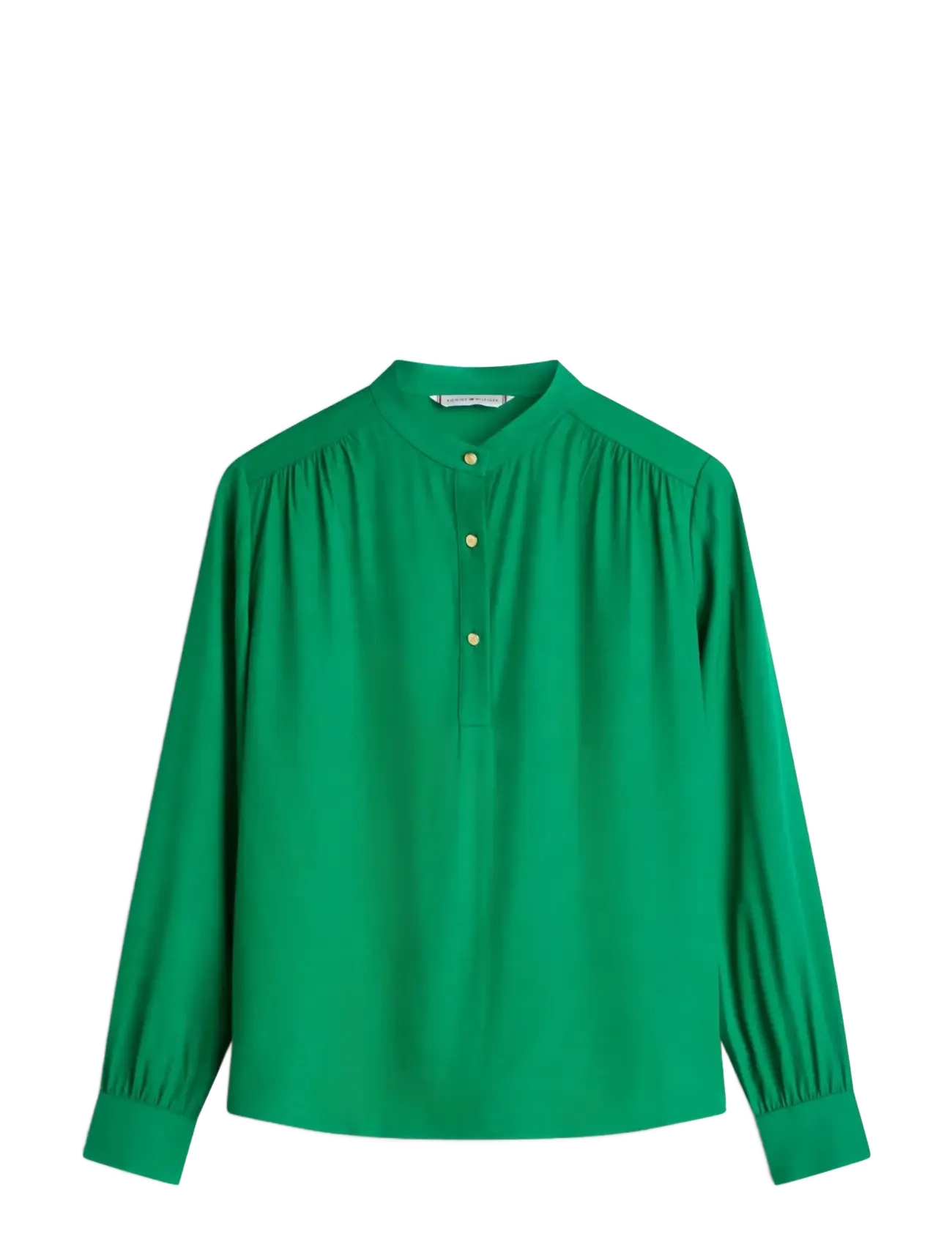 Tommy Hilfiger VIS TWILL V-NK BLOUSE - Transitional Layering - NOUVEAU GREEN / green