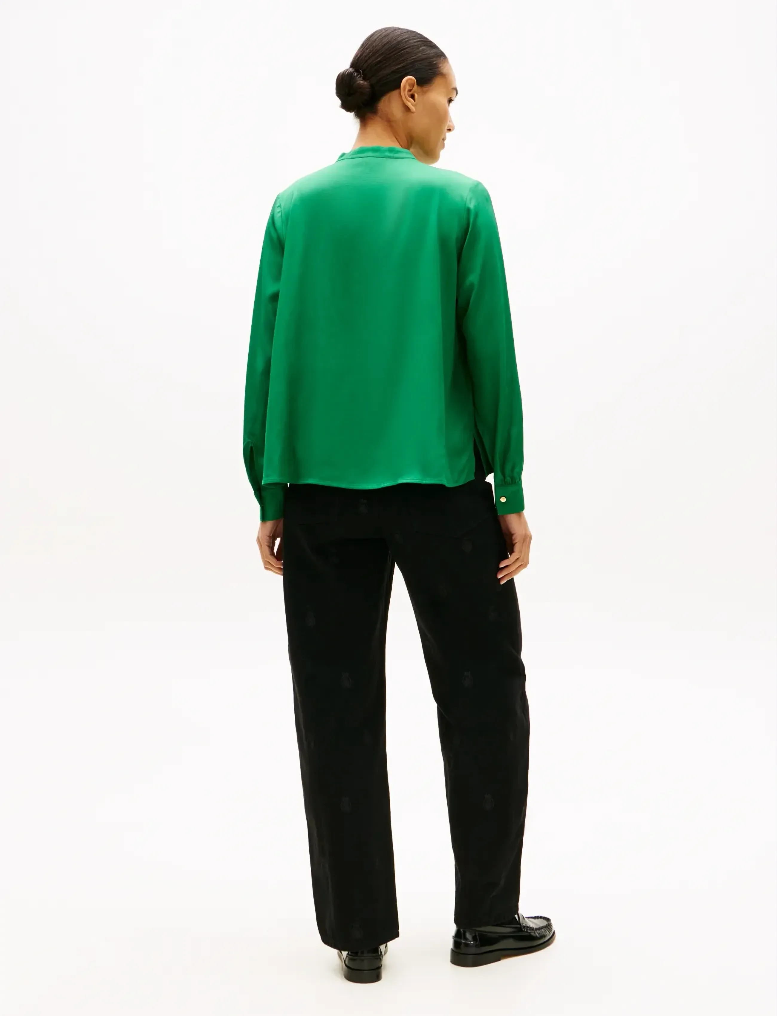 Tommy Hilfiger - VIS TWILL V-NK BLOUSE - nouveau green - 3