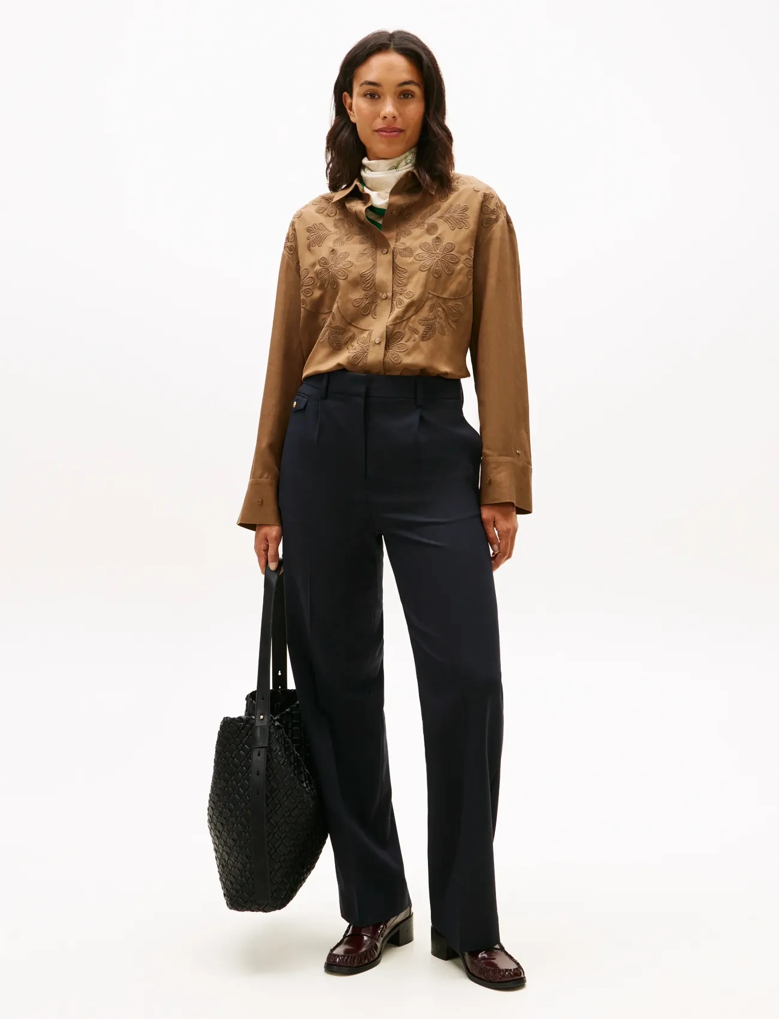 Tommy Hilfiger - EMBROIDERY MODERN FIT LS SHIRT - chemises à manches longues - nordic taupe - 2