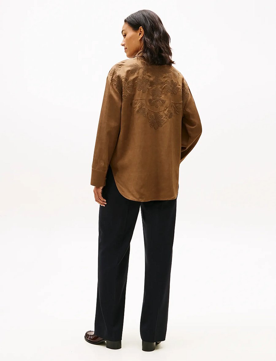 Tommy Hilfiger - EMBROIDERY MODERN FIT LS SHIRT - långärmade skjortor - nordic taupe - 3