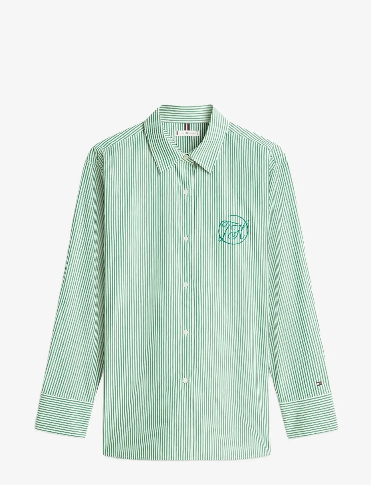 Tommy Hilfiger - COTTON EASY SHIRT - långärmade skjortor - classic ithaca stp nouveau green - 1