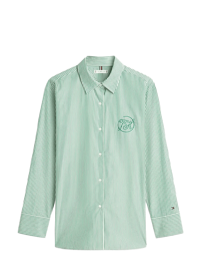 Tommy Hilfiger - COTTON EASY SHIRT - långärmade skjortor - classic ithaca stp nouveau green - 1