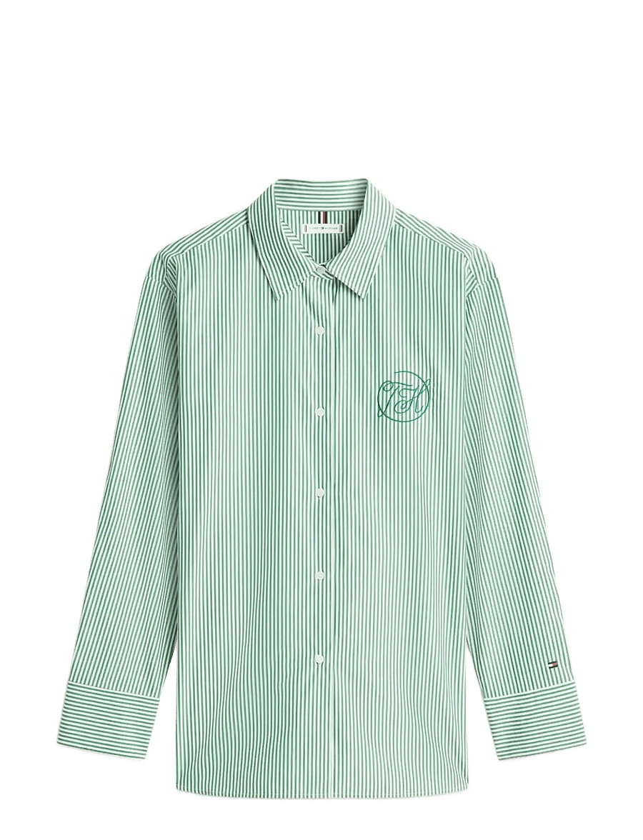 Tommy Hilfiger - COTTON EASY SHIRT - langærmede skjorter - classic ithaca stp nouveau green - 1