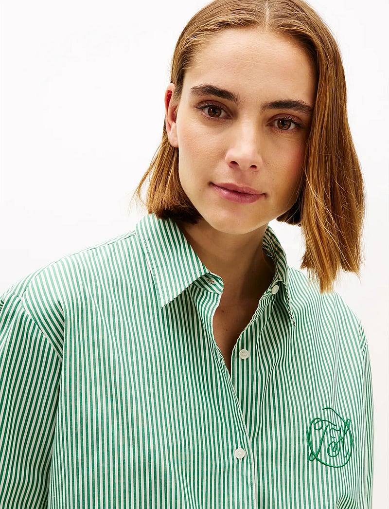 Tommy Hilfiger - COTTON EASY SHIRT - långärmade skjortor - classic ithaca stp nouveau green - 4