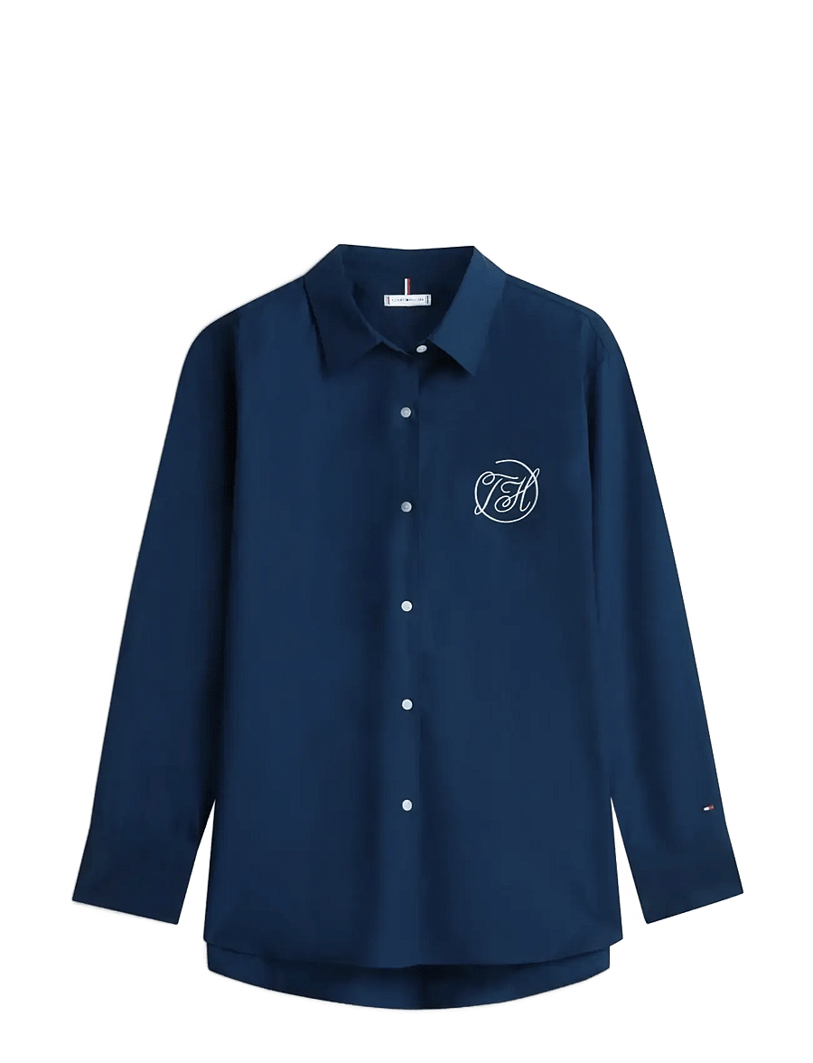 Tommy Hilfiger - COTTON EASY SHIRT - långärmade skjortor - dark night navy - 1