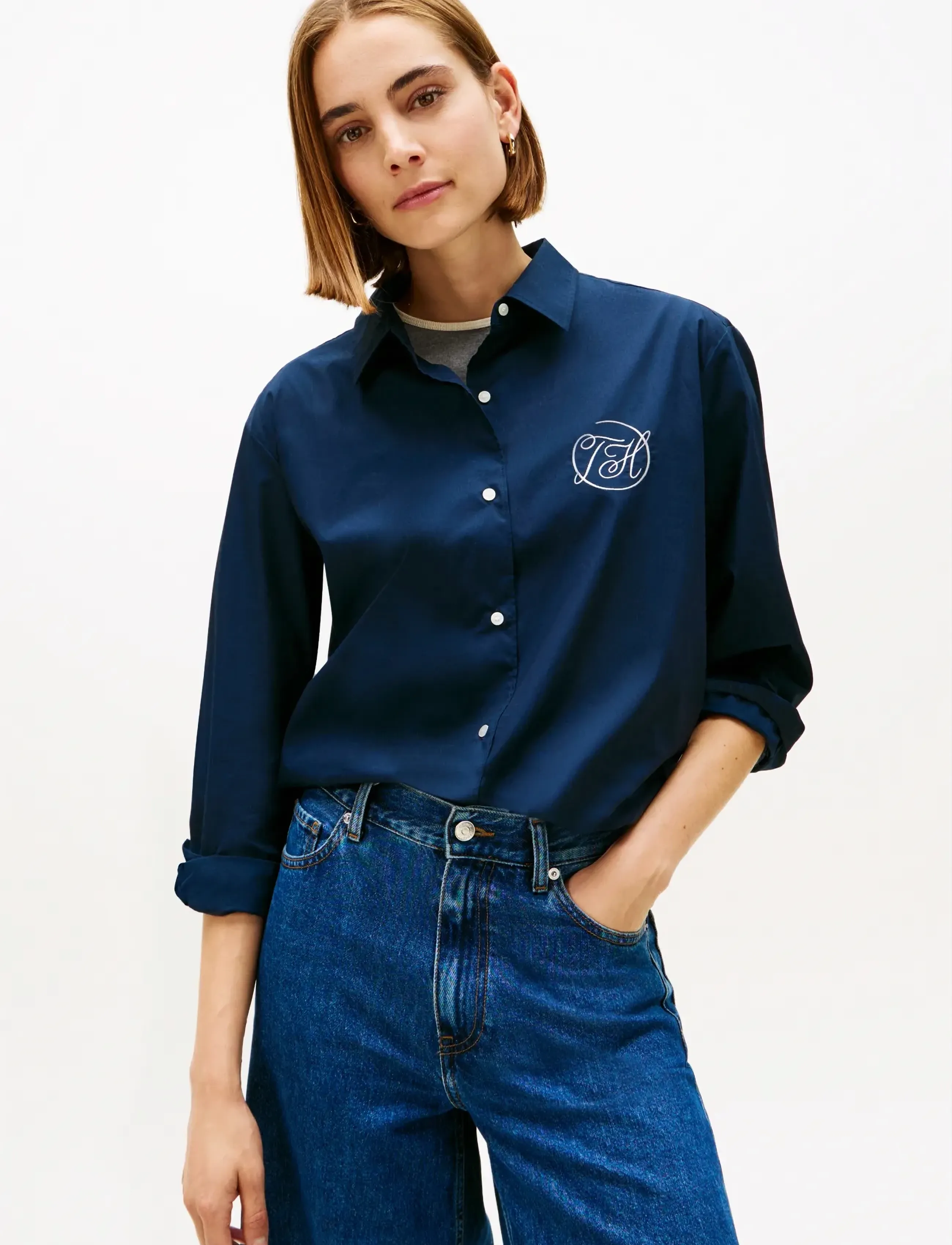 Tommy Hilfiger COTTON EASY SHIRT - Bluser & Skjorter - DARK NIGHT NAVY / navy