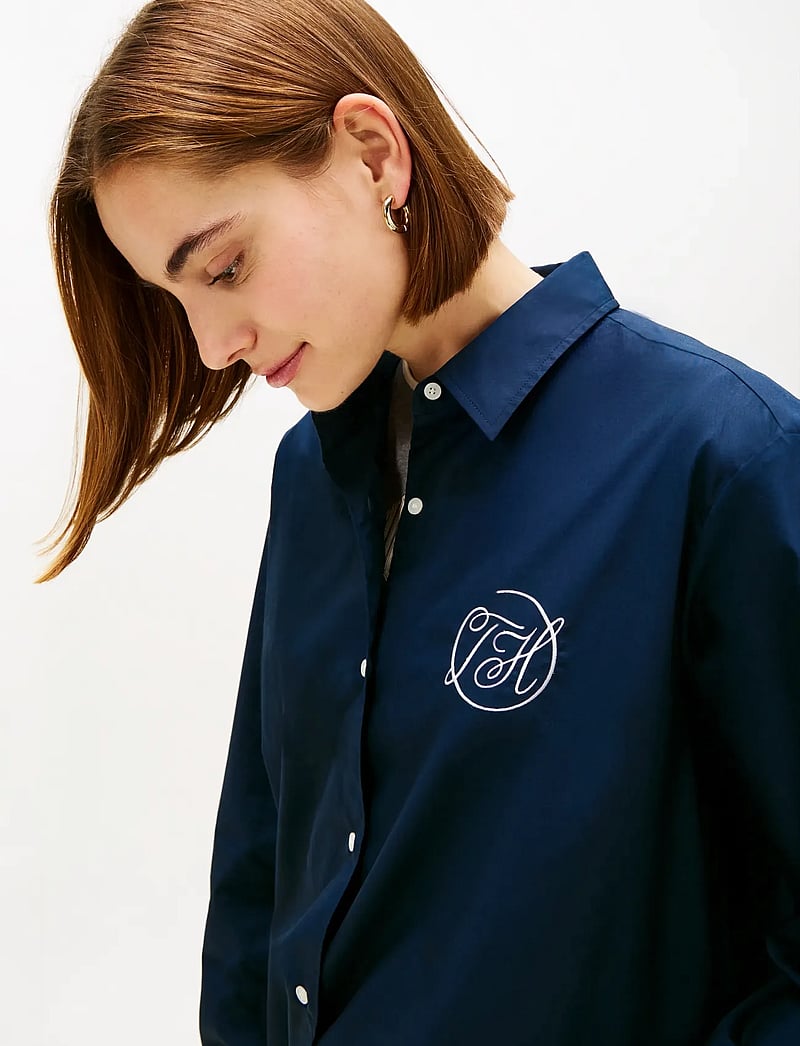 Tommy Hilfiger - COTTON EASY SHIRT - langærmede skjorter - dark night navy - 4