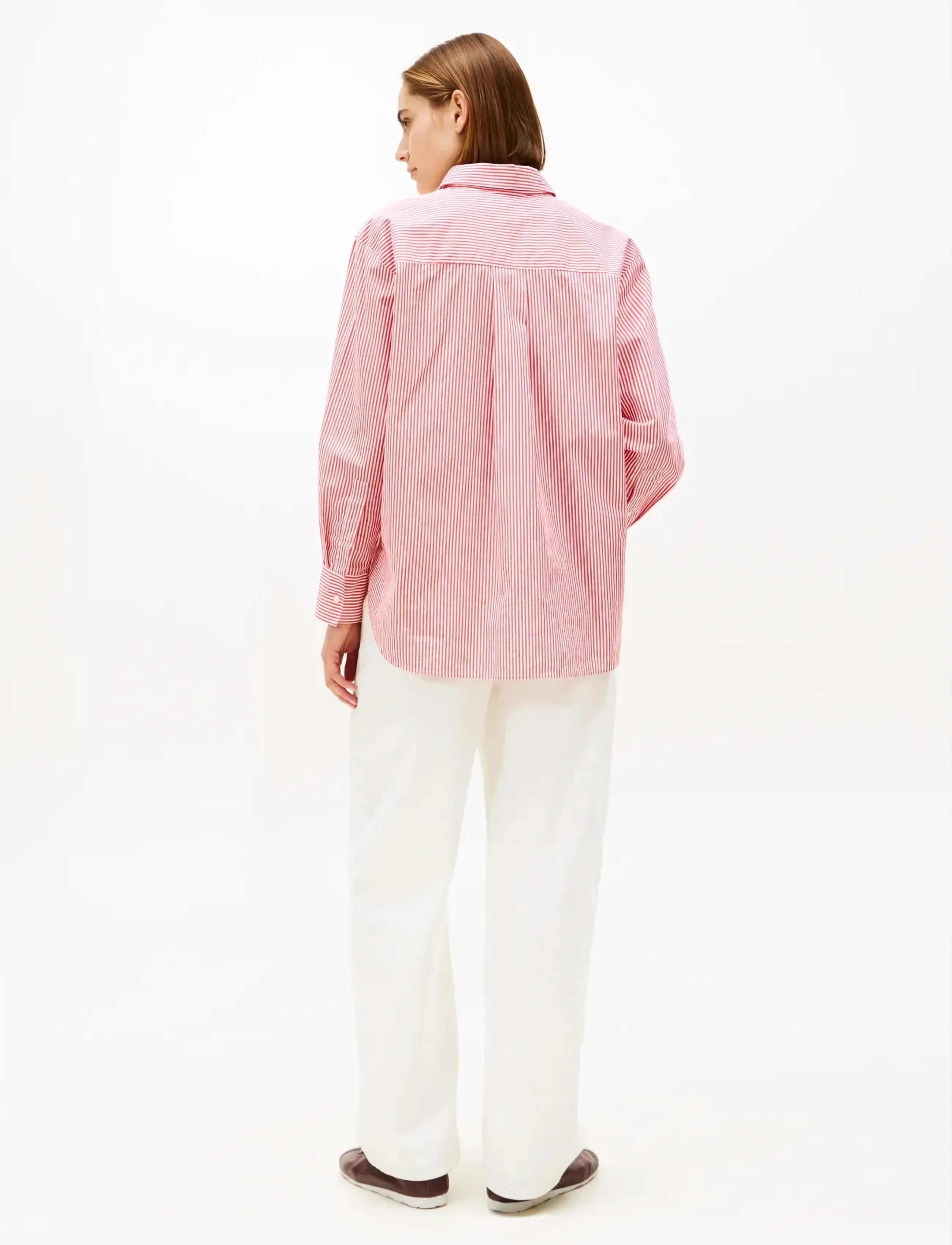 Tommy Hilfiger - COTTON EASY SHIRT - overhemden met lange mouwen - primary red ecru stripe - 3
