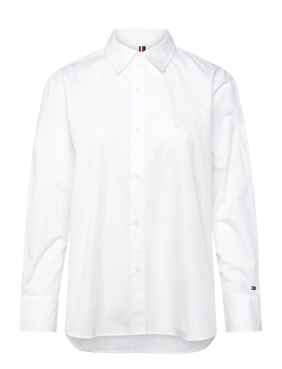 Tommy Hilfiger - COTTON EASY SHIRT - langärmlige hemden - th optic white - 1