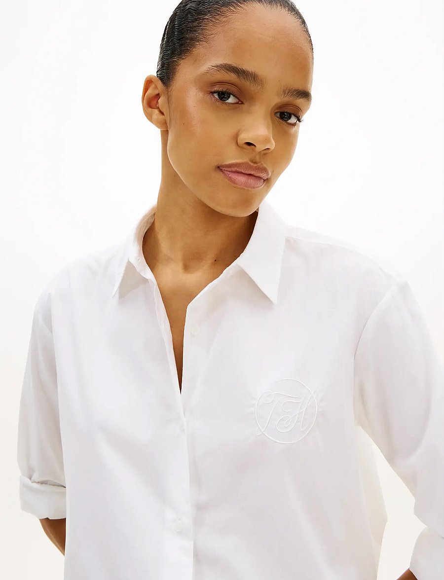 Tommy Hilfiger - COTTON EASY SHIRT - langärmlige hemden - th optic white - 5