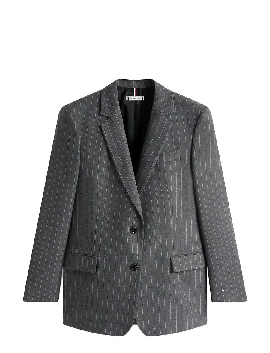Tommy Hilfiger - PINSTRIPE RELAXED BLAZER - Üherealised pintsakud - mid grey heather pinstripe - 1