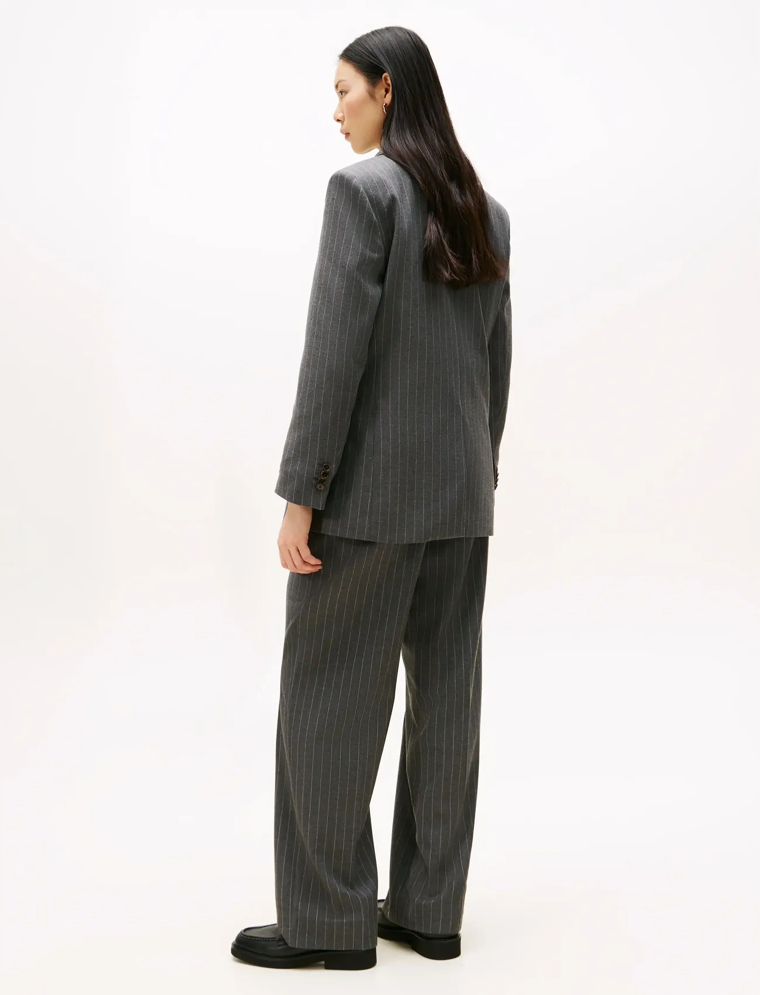 Tommy Hilfiger - PINSTRIPE RELAXED BLAZER - Üherealised pintsakud - mid grey heather pinstripe - 3