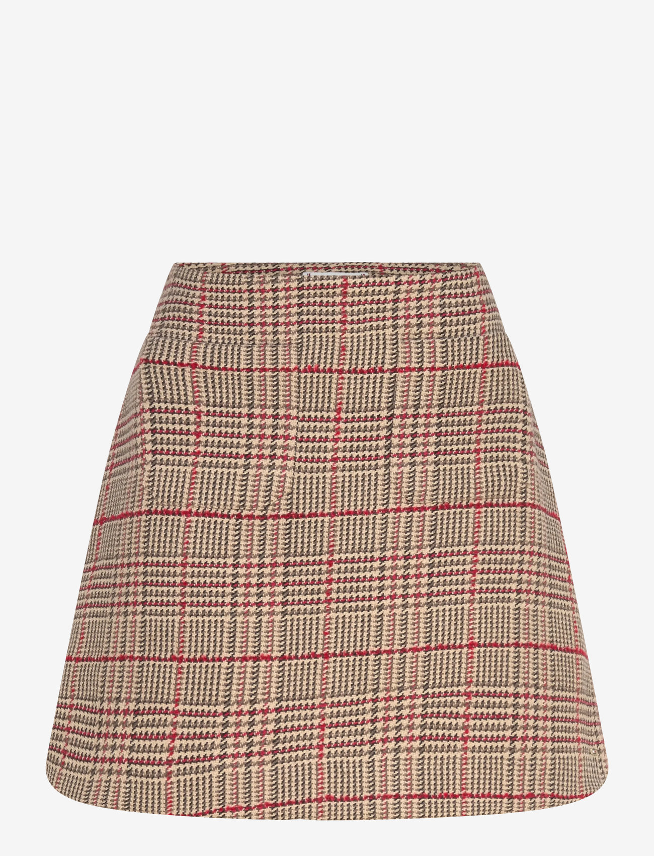 Tommy Hilfiger - SEASONAL TEXTURE MINI SKIRT - korta kjolar - red/ grey check - 1