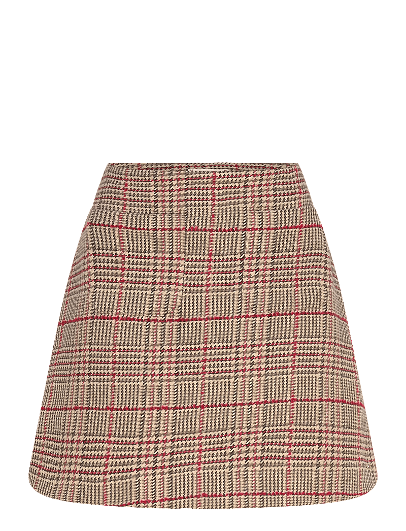 Tommy Hilfiger - SEASONAL TEXTURE MINI SKIRT - korta kjolar - red/ grey check - 1