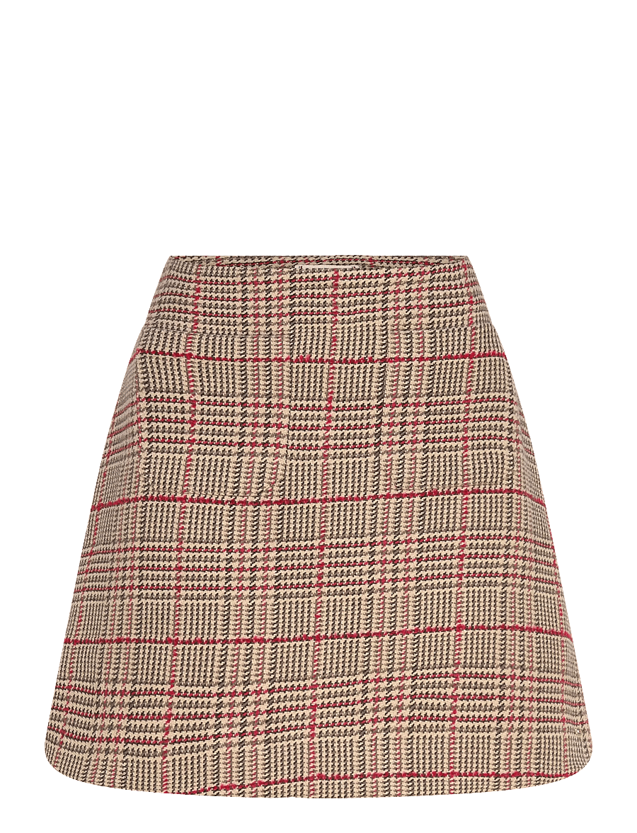 Tommy Hilfiger - SEASONAL TEXTURE MINI SKIRT - kurze röcke - red/ grey check - 1