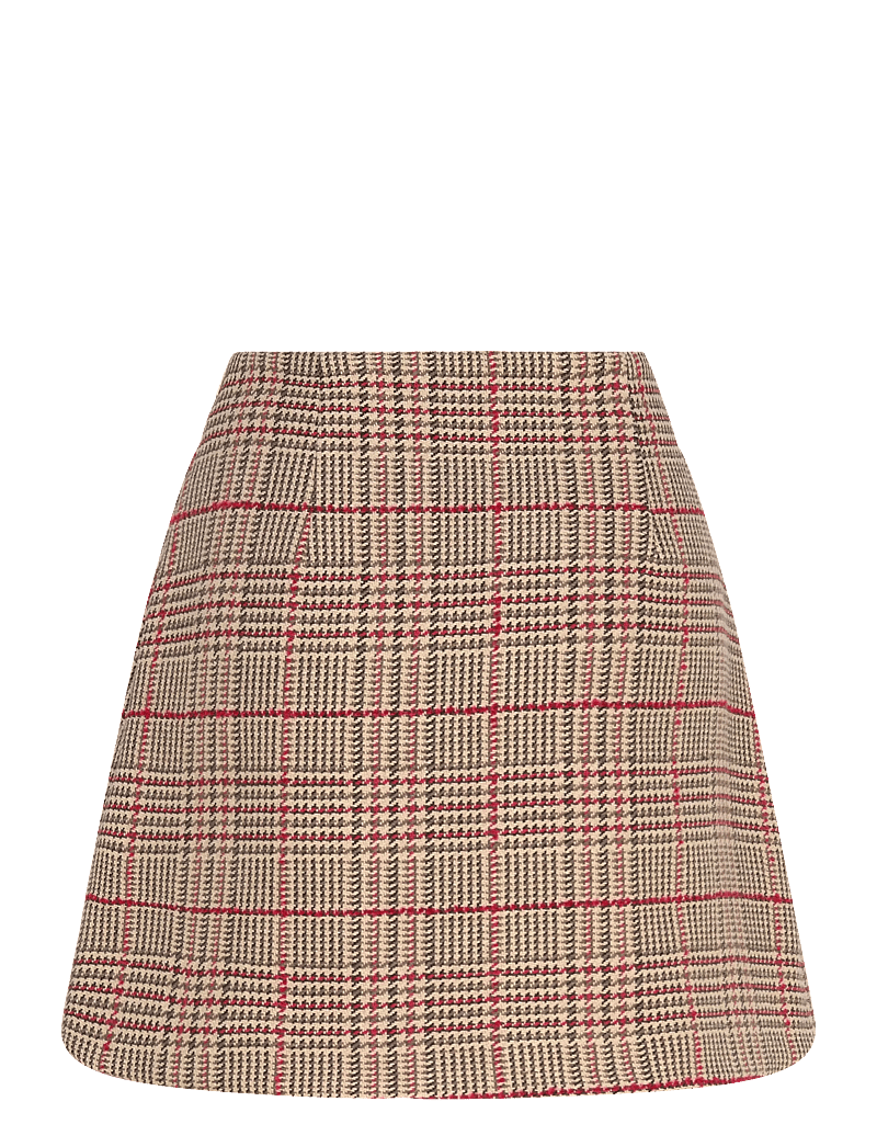 Tommy Hilfiger - SEASONAL TEXTURE MINI SKIRT - korta kjolar - red/ grey check - 2