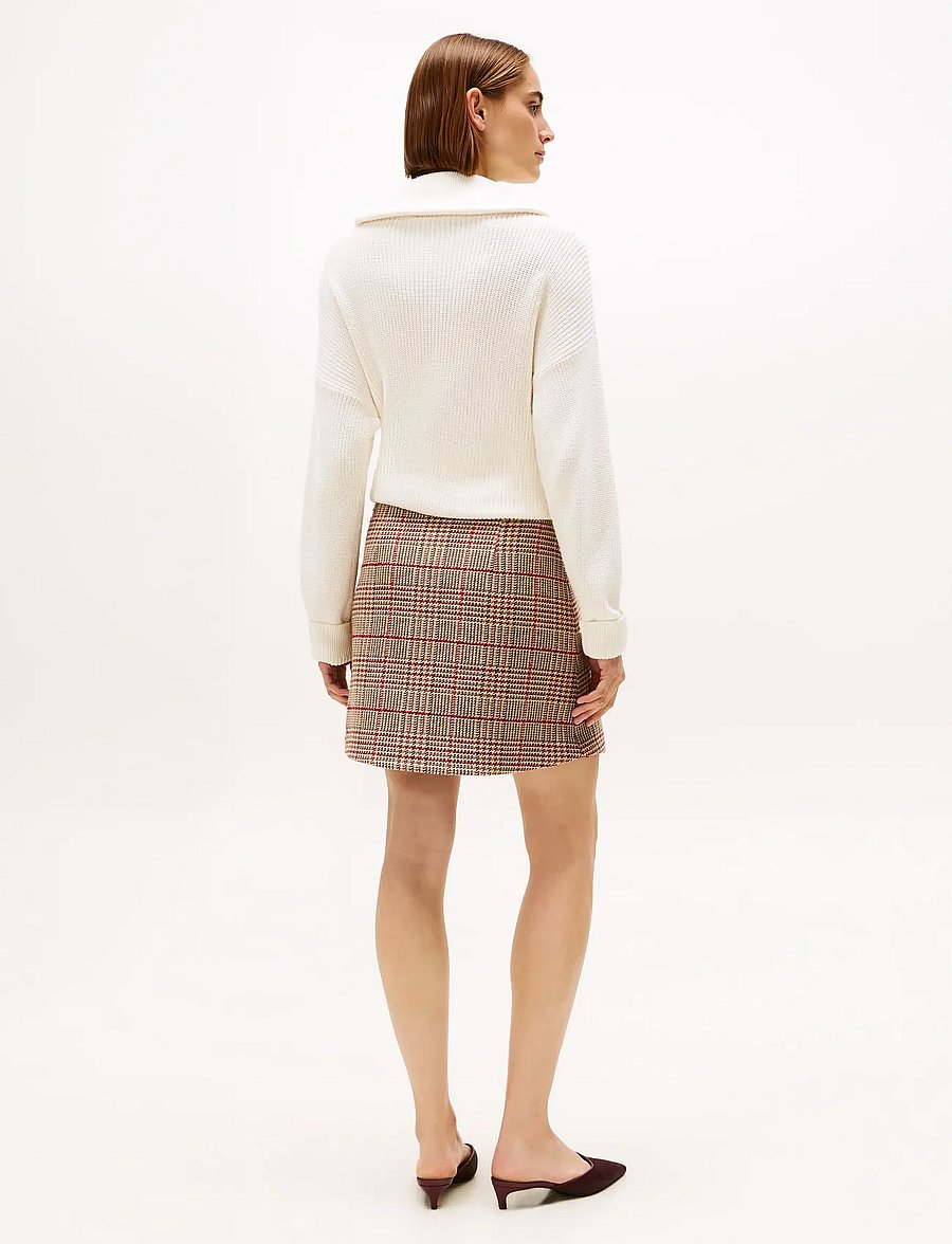 Tommy Hilfiger - SEASONAL TEXTURE MINI SKIRT - kurze röcke - red/ grey check - 3