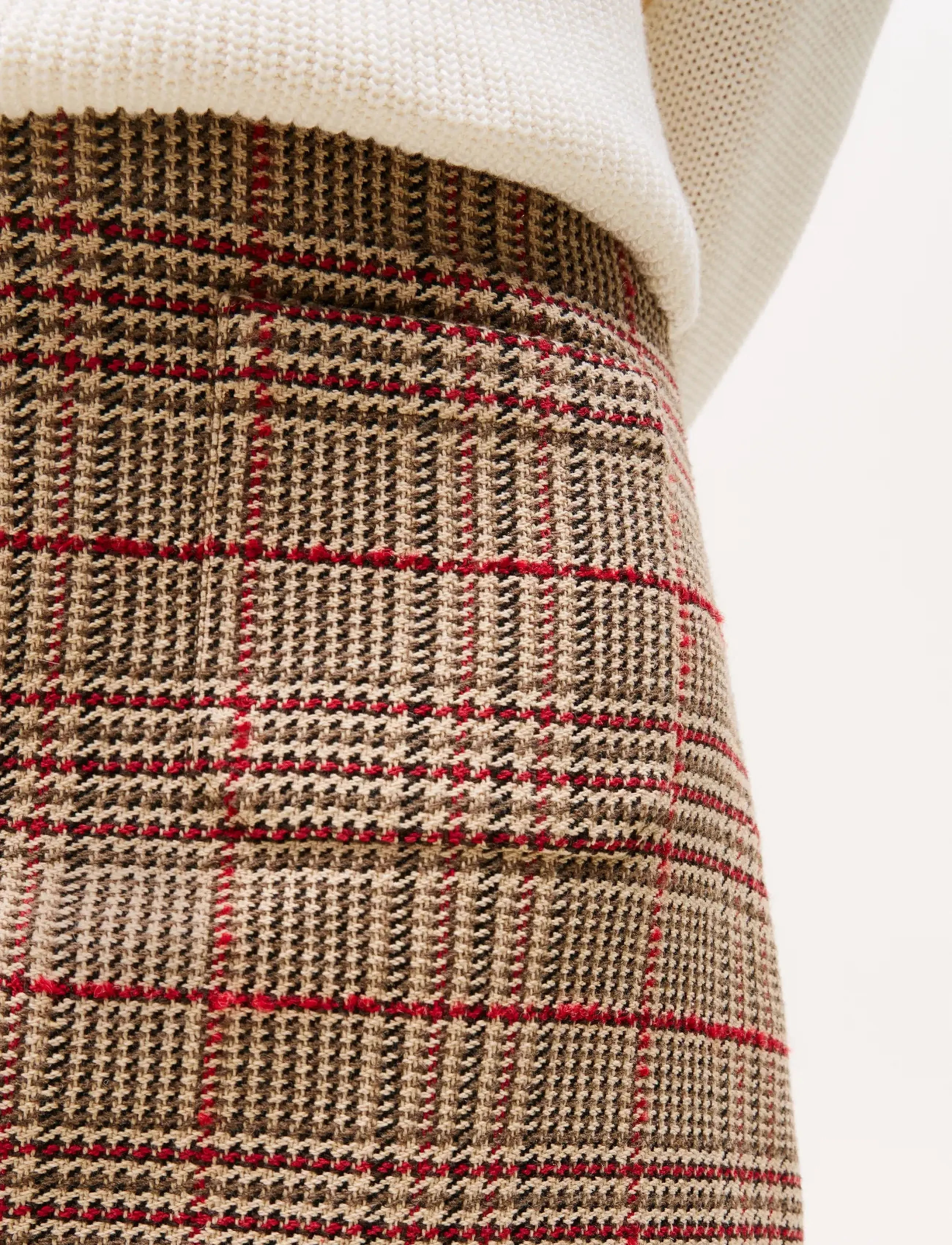Tommy Hilfiger - SEASONAL TEXTURE MINI SKIRT - Īsi svārki - red/ grey check - 4