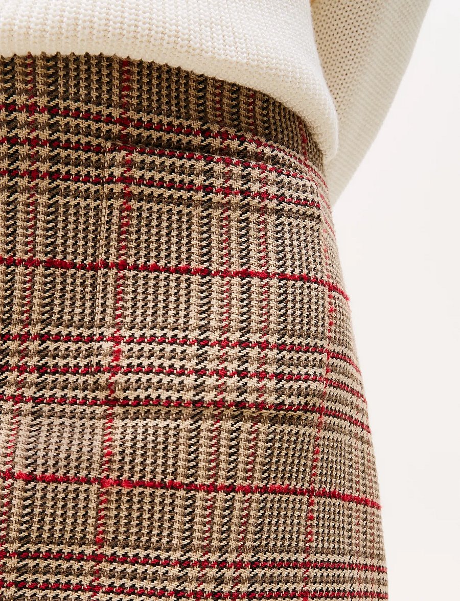 Tommy Hilfiger - SEASONAL TEXTURE MINI SKIRT - kurze röcke - red/ grey check - 4
