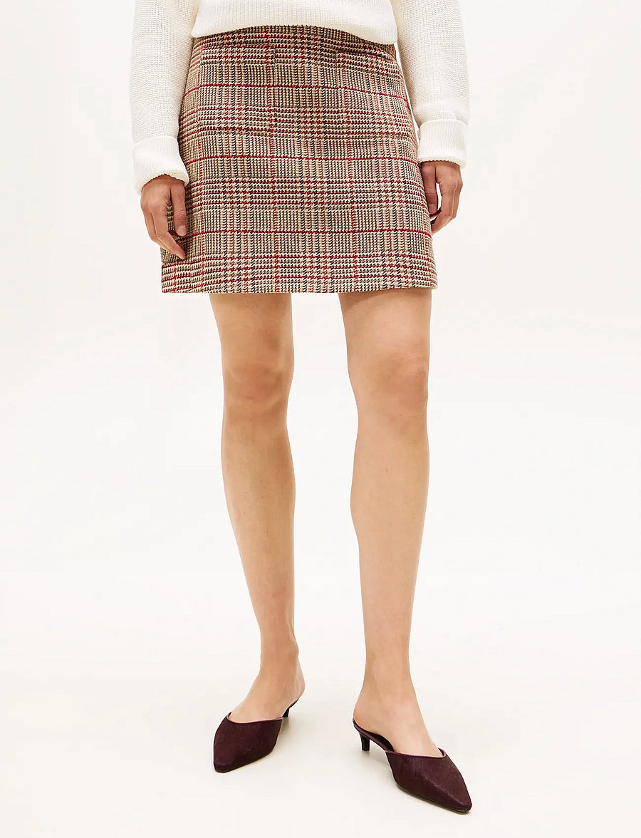 Tommy Hilfiger - SEASONAL TEXTURE MINI SKIRT - kurze röcke - red/ grey check - 5