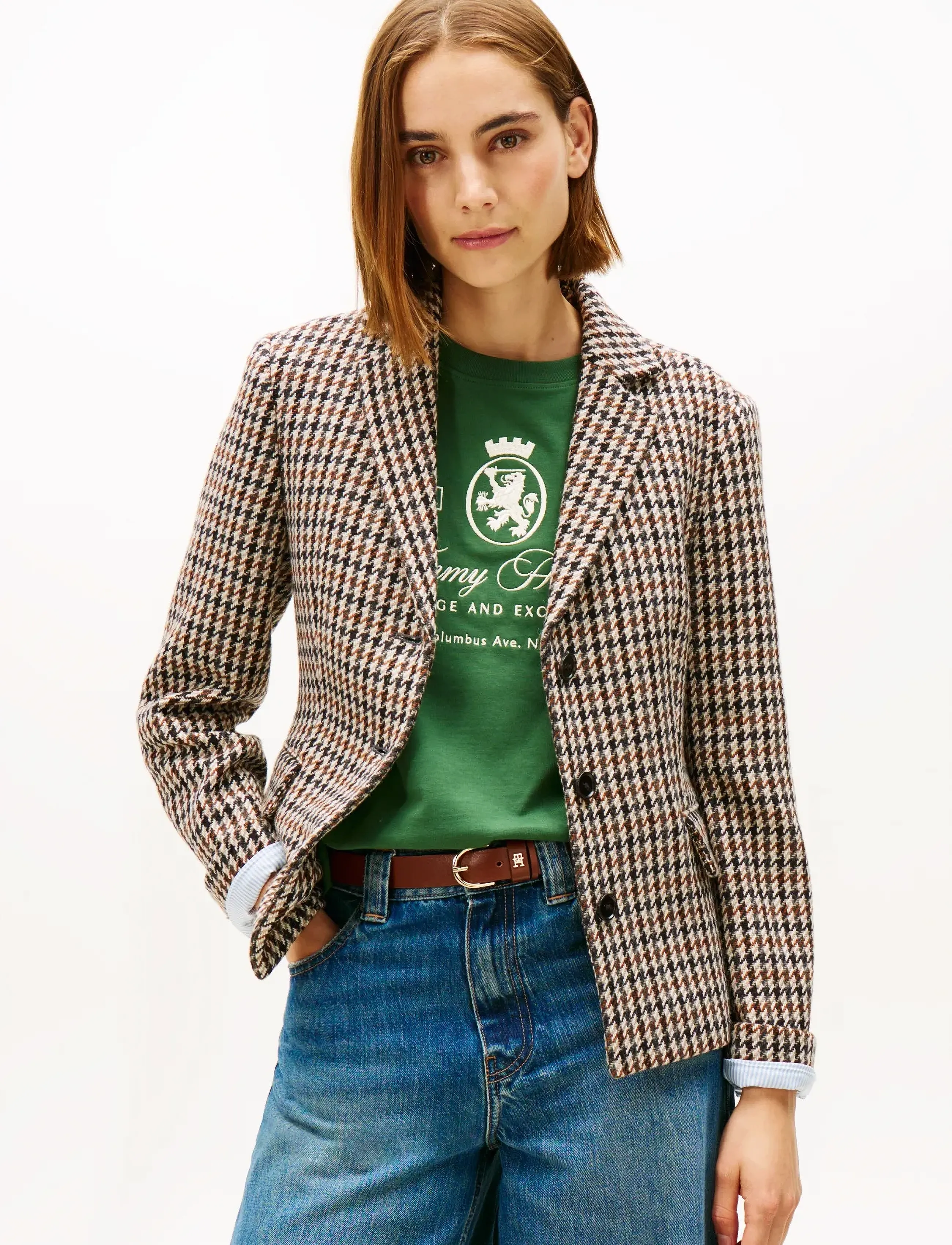 Tommy Hilfiger HERITAGE CHECK BLAZER - Einreihige Blazer - BROWN CHECK 04 / multi