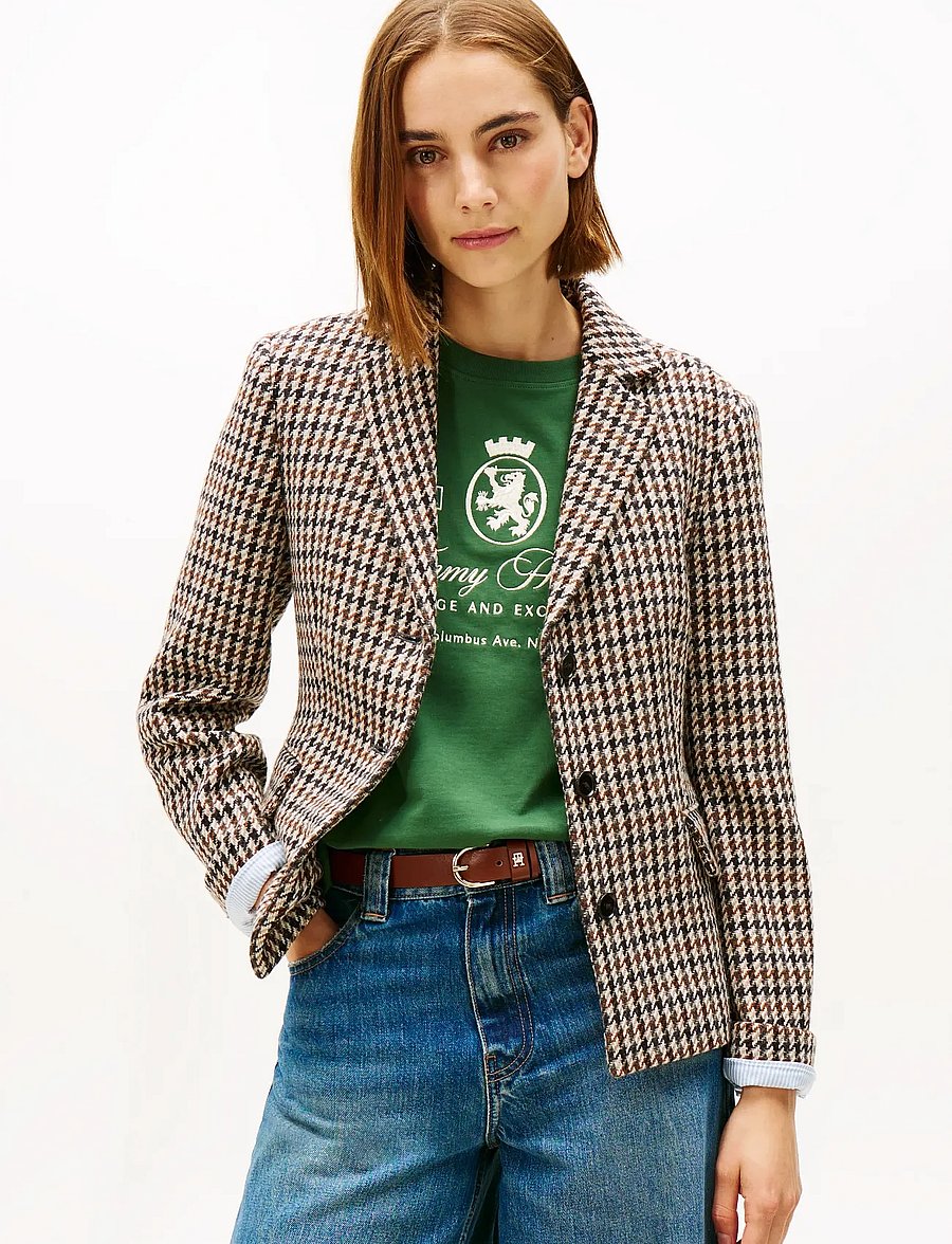 Tommy Hilfiger - HERITAGE CHECK BLAZER - marynarki z pojedynczym zapięciem - brown check 04 - 0