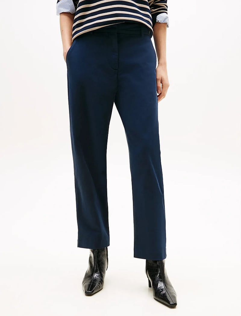 Tommy Hilfiger - STRETCH GMD SLIM STRAIGHT CHINO - chino püksid - dark night navy - 0